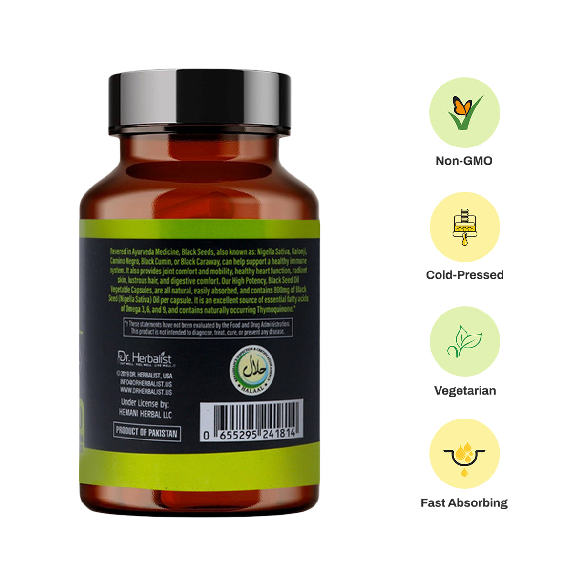 DR. HERBALIST Blackseed Oil 60 Capsule 1600mg