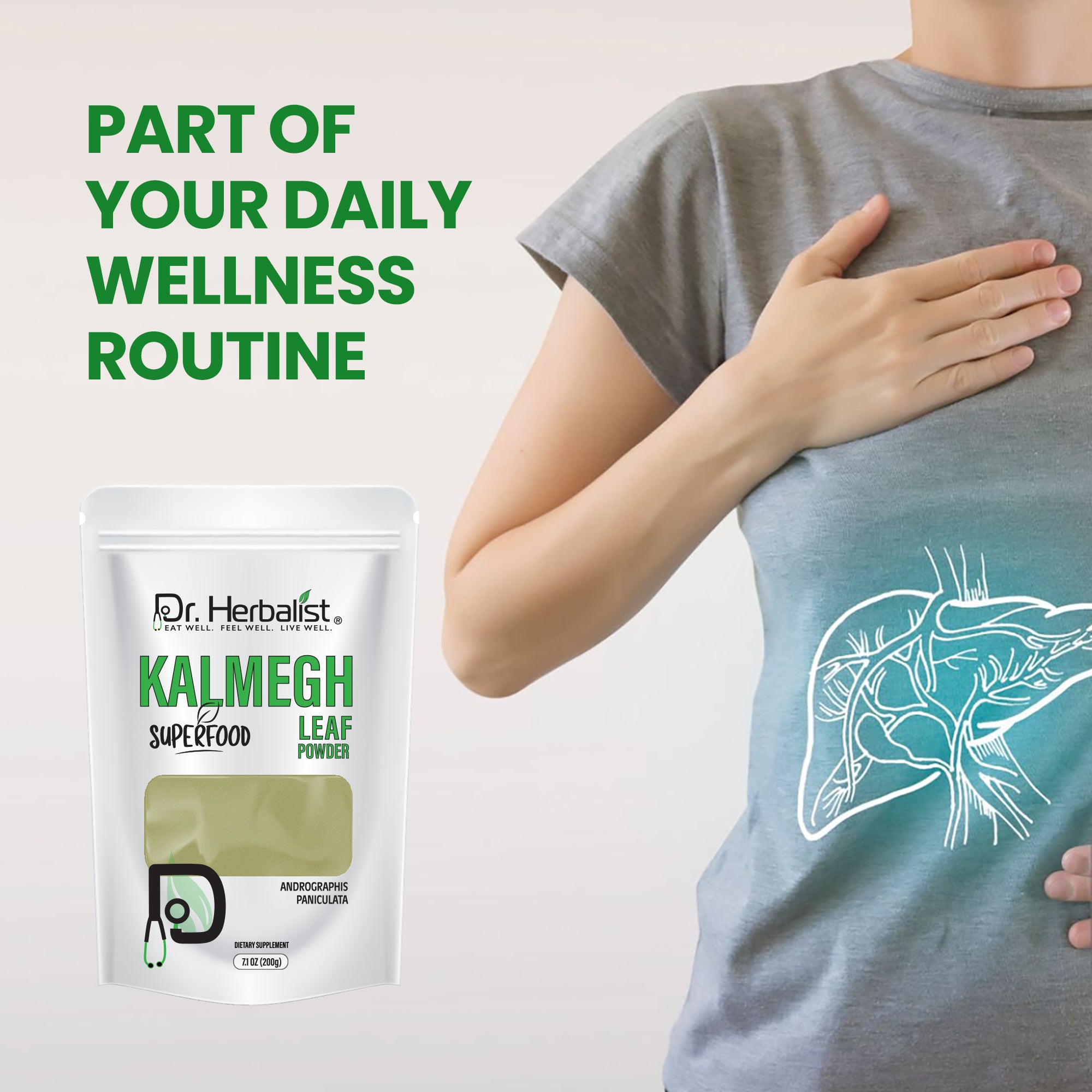 Dr. HERBALIST Kalmegh Powder 200g - Pure Andrographis Paniculata 'King of Bitters' | Supports Immune Wellness & Respiratory Comfort* | Extreme Bitter Warning | Halal, Vegan