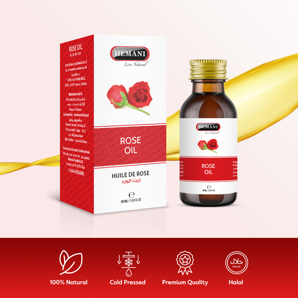 HEMANI Rose Oil 30mL