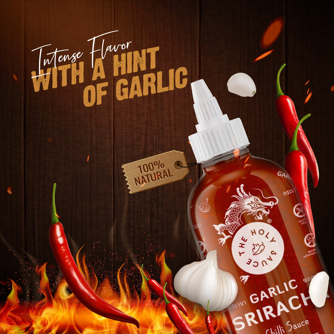 HOLY SAUCE Sriracha Chili Sauce Garlic 580g