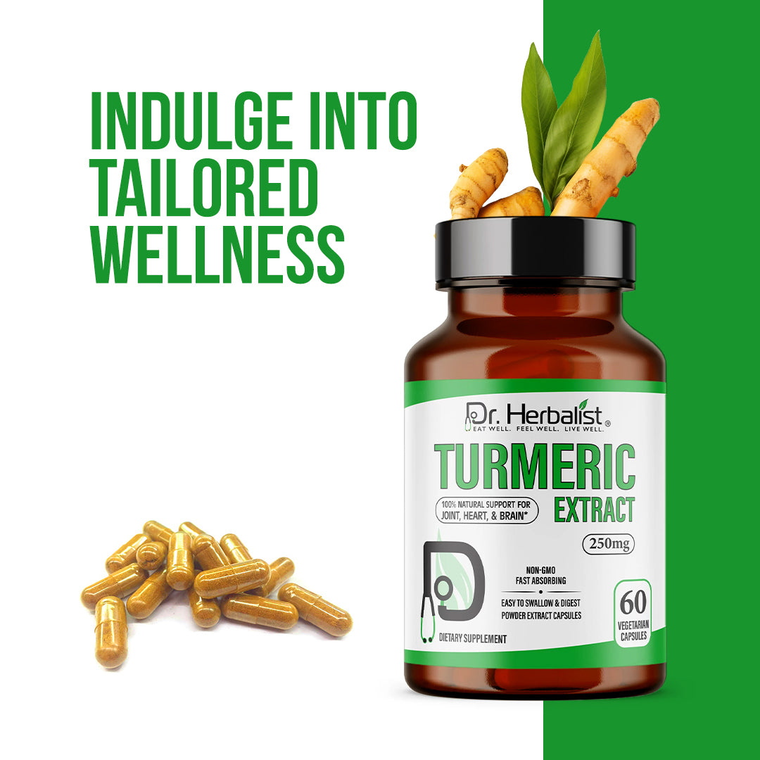 DR. HERBALIST Turmeric Extract 250mg 60 Capsules