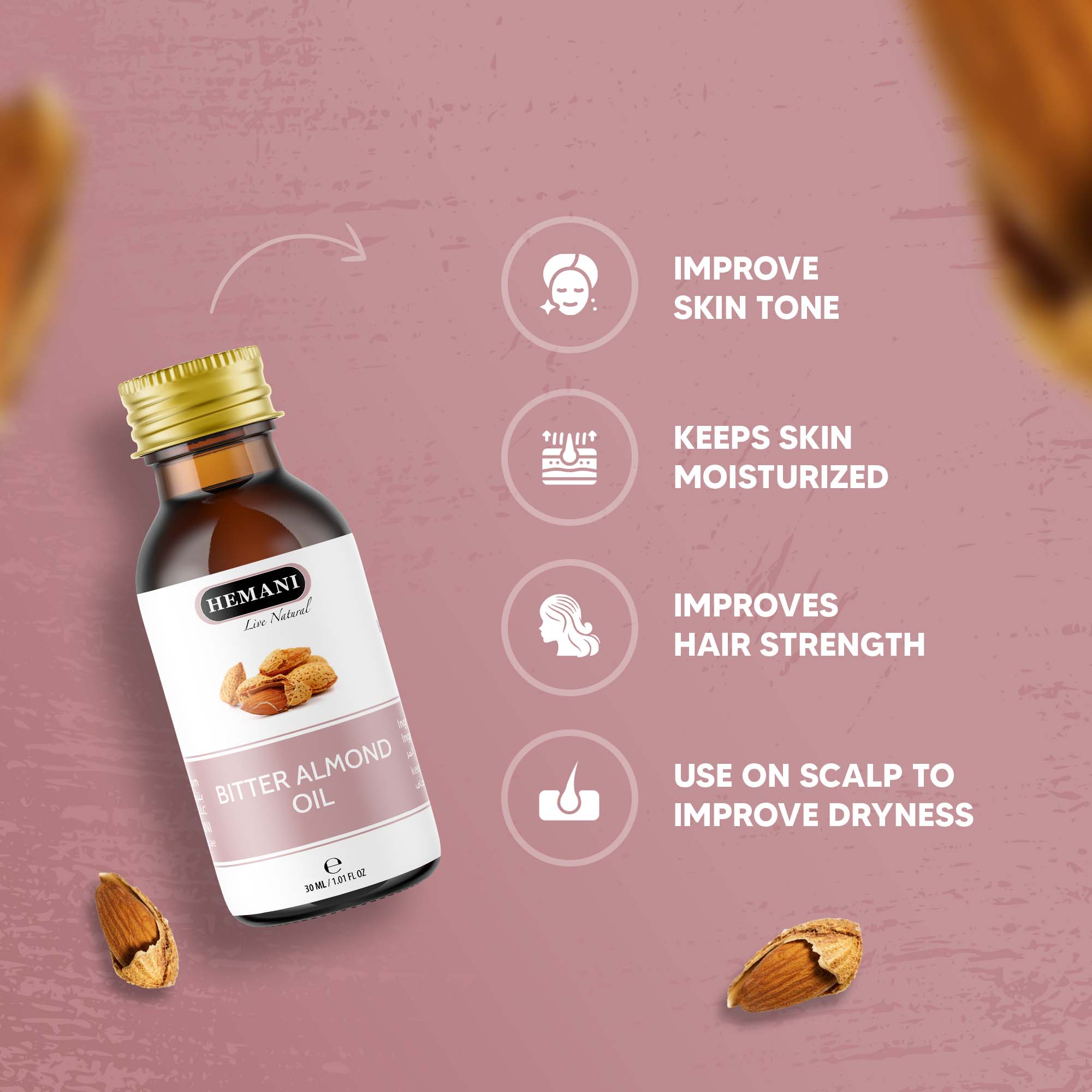 HEMANI Bitter Almond Oil 30mL