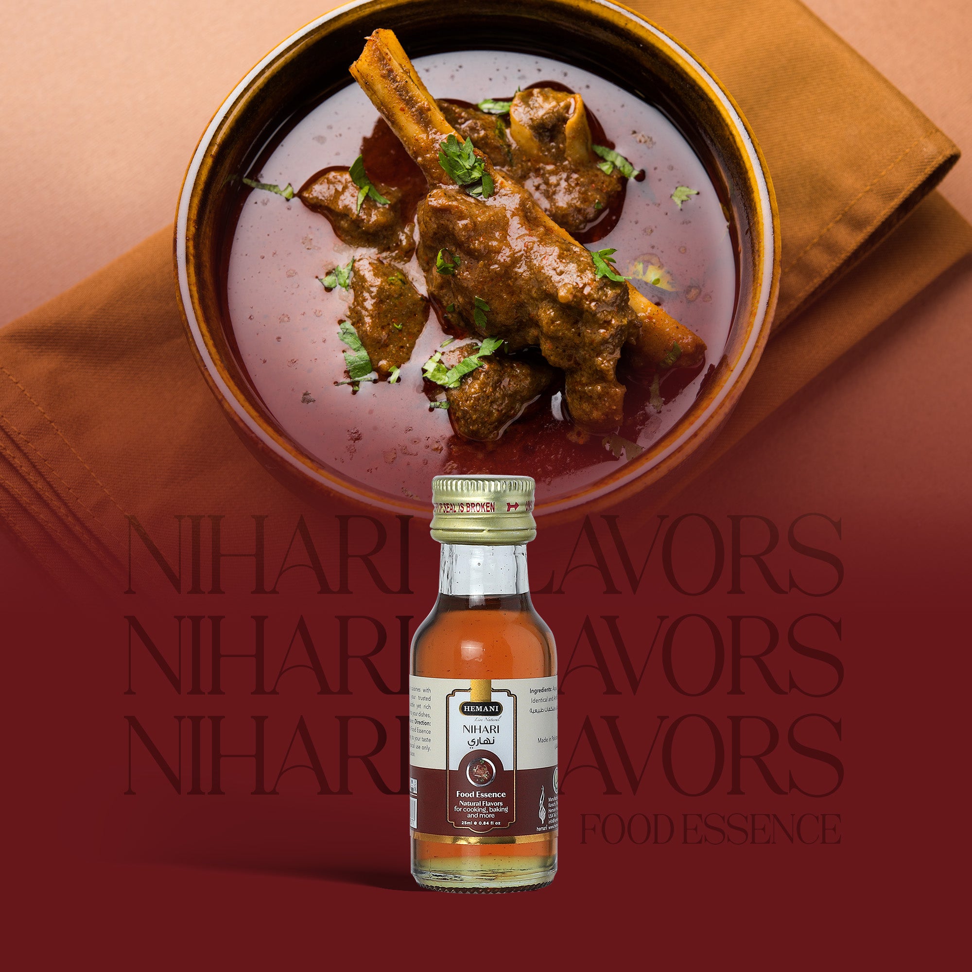 Hemani Nihari Food Essence 25 ml- Halal, Natural, and Concentrated Nihari Flavor for Pakistani and Indian Recipes, Cooking, and Baking - Perfect for Beef Nihari, Lamb Nihari, and Chicken Nihari