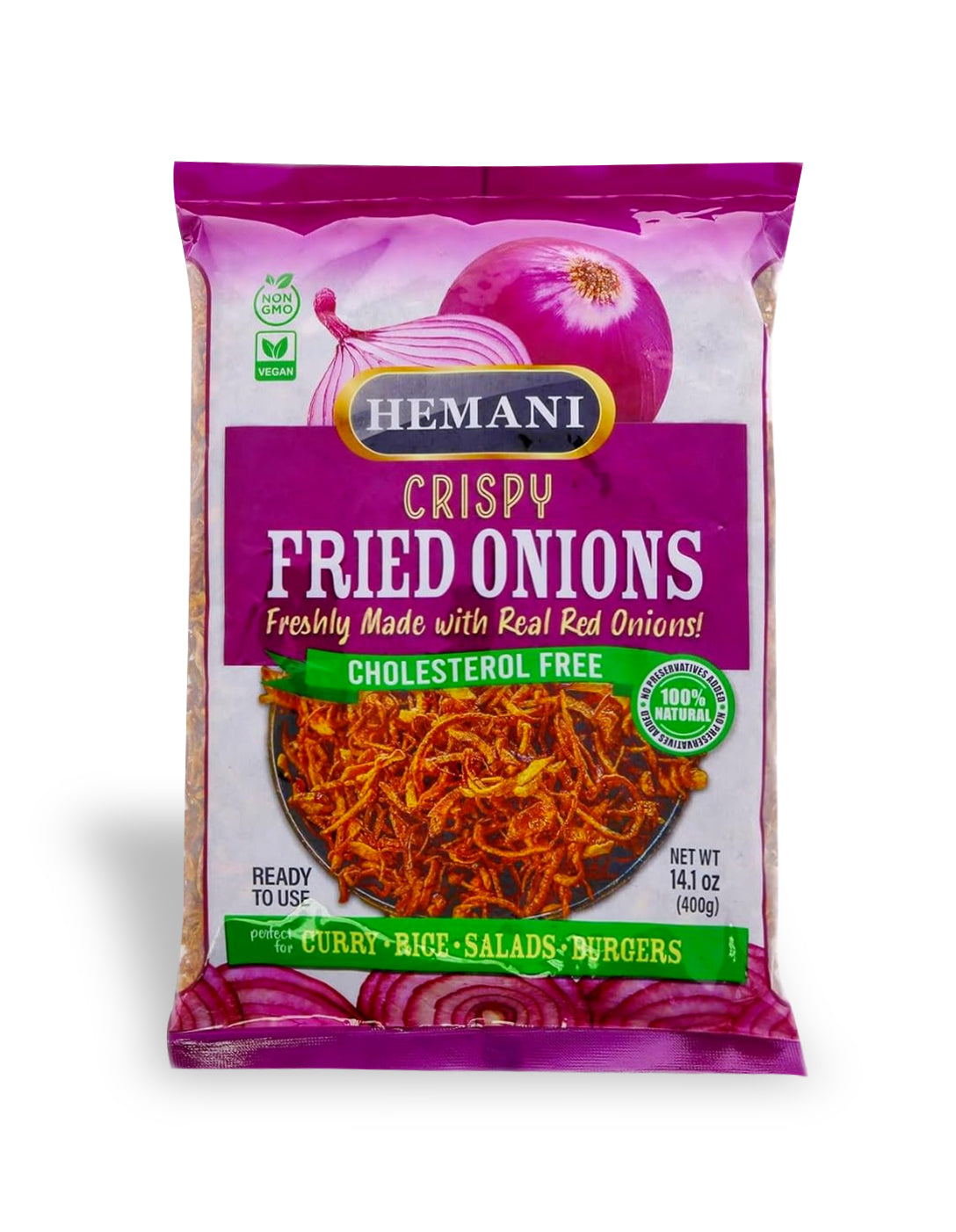 HEMANI Red Fried Onion 400g - New Packaging