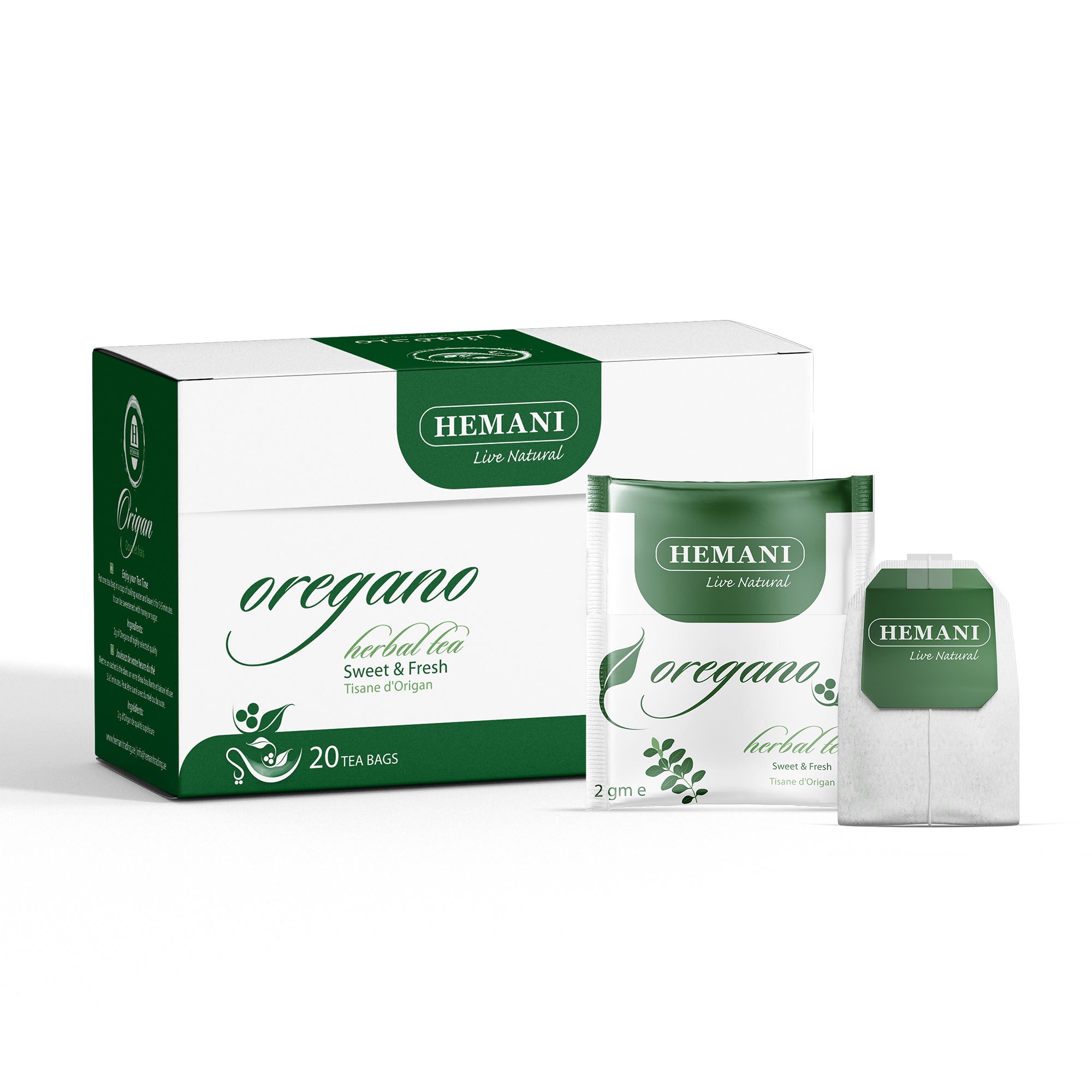 Hemani Oregano Herbal Tea (Origanum vulgare) - 20 Tea Bags | Natural Refreshment, Soothing & Immunity Boosting Brew | Promotes Relaxation & Wellness.