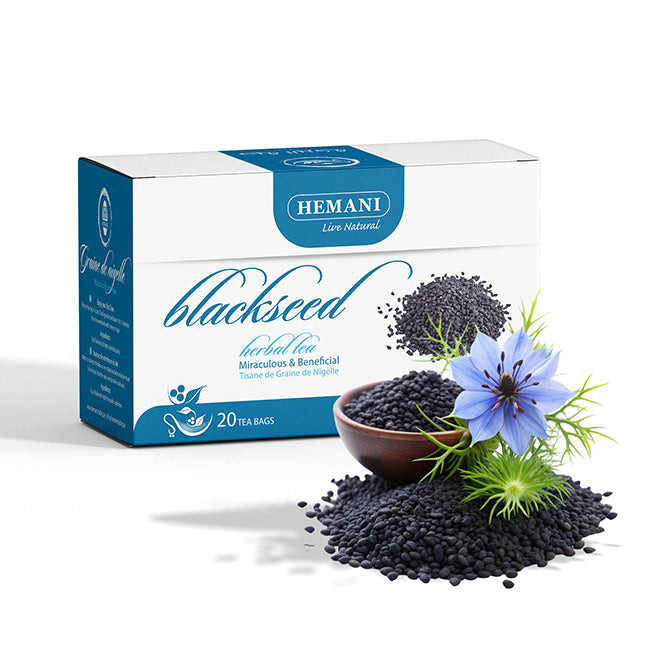 Hemani Black Seed Tea Nigella sativa - 20 Tea Bags | Natural Digestive Blend | Boosts Energy & Vitality | Herbal Infusion for Wellness & Relaxation | Vegan-Friendly, Halal.