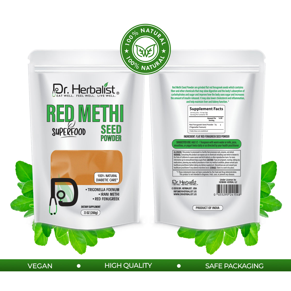 DR. HERBALIST Red Methi Powder 200g