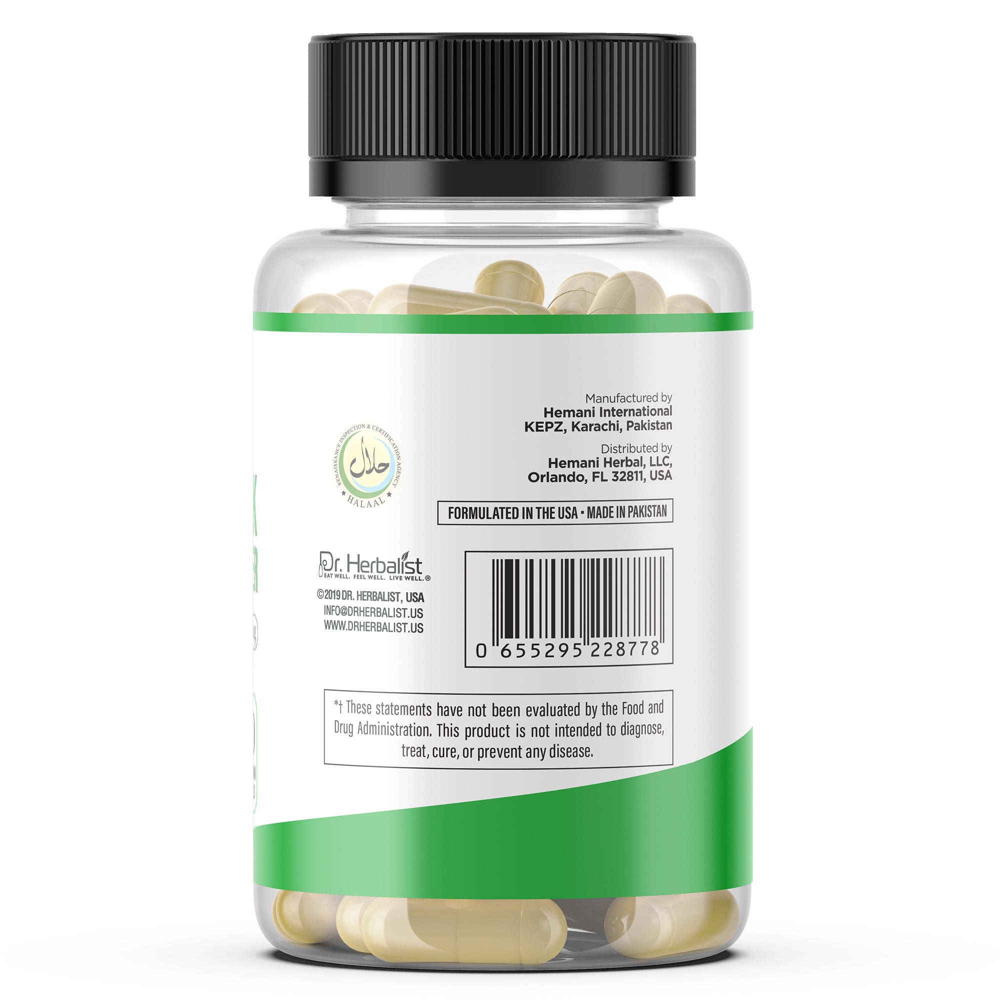Dr. HERBALIST Psyllium Husk Extract Capsules - Plantago Ovata Soluble Fiber | Supports Digestive Regularity & Gut Wellness* | No Grit, No Mixing | Halal, Vegan | 60ct