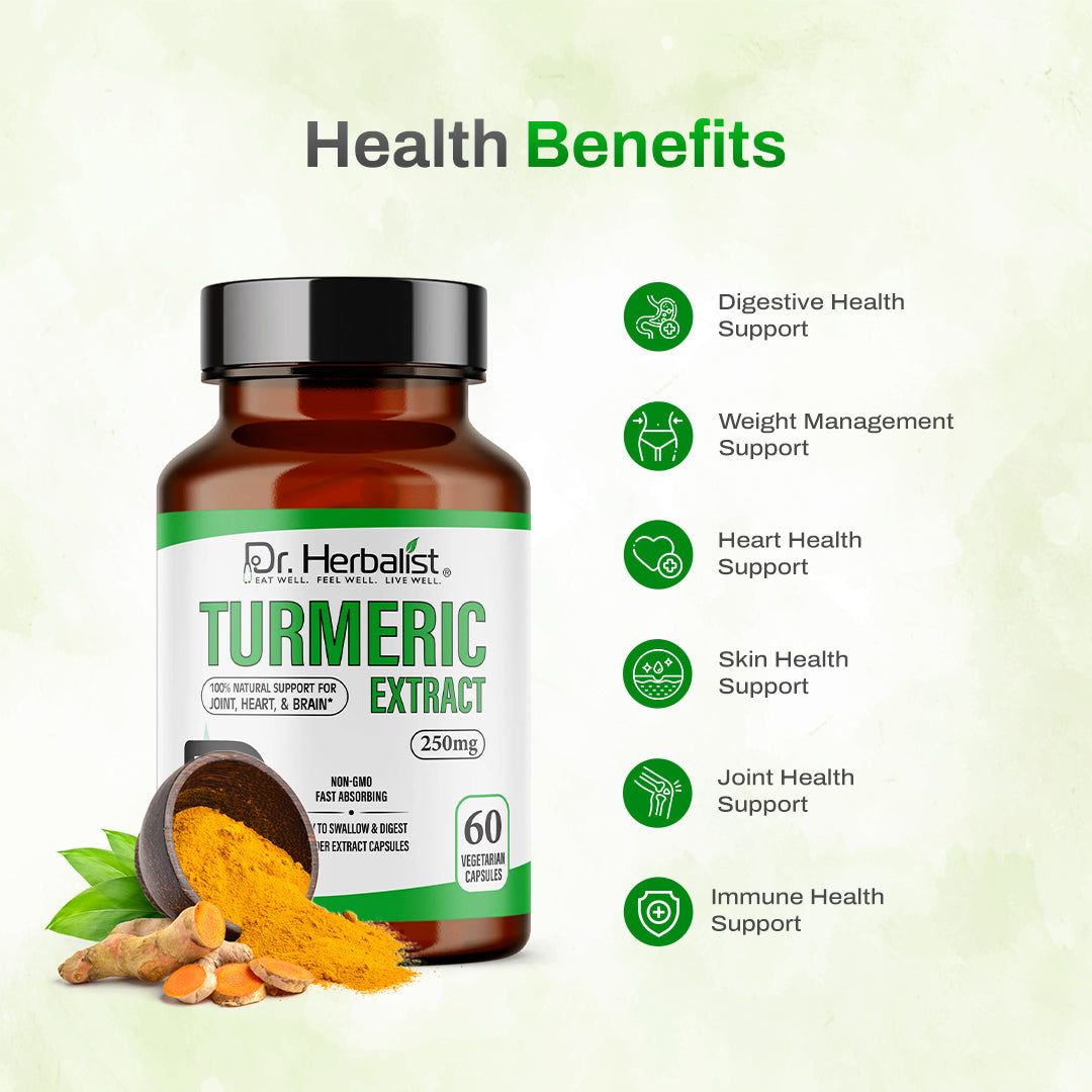 DR. HERBALIST Turmeric Extract 250mg 60 Capsules