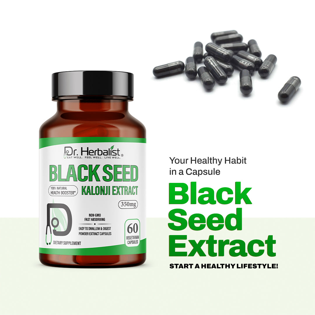 DR. HERBALIST Kalonji Blackseed Extract 350mg 60 Capsules