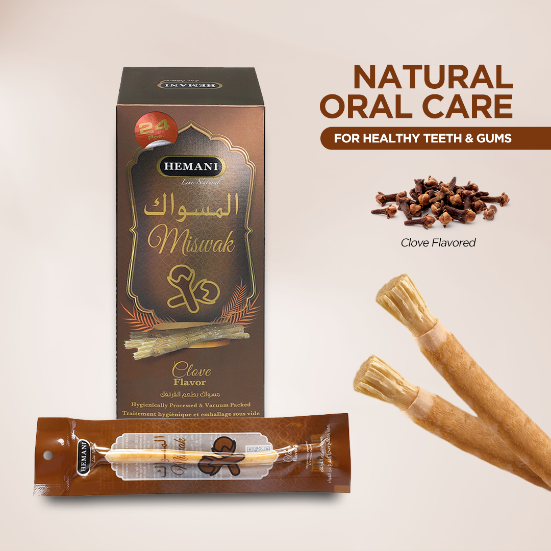 Clove Sewak Natural Miswak Stick for Teeth 6 Inches (Pack of 24 ) Chewing Toothbrush Natural Traditional Toothbrush I AKA Meswak I Sewak I Peelu