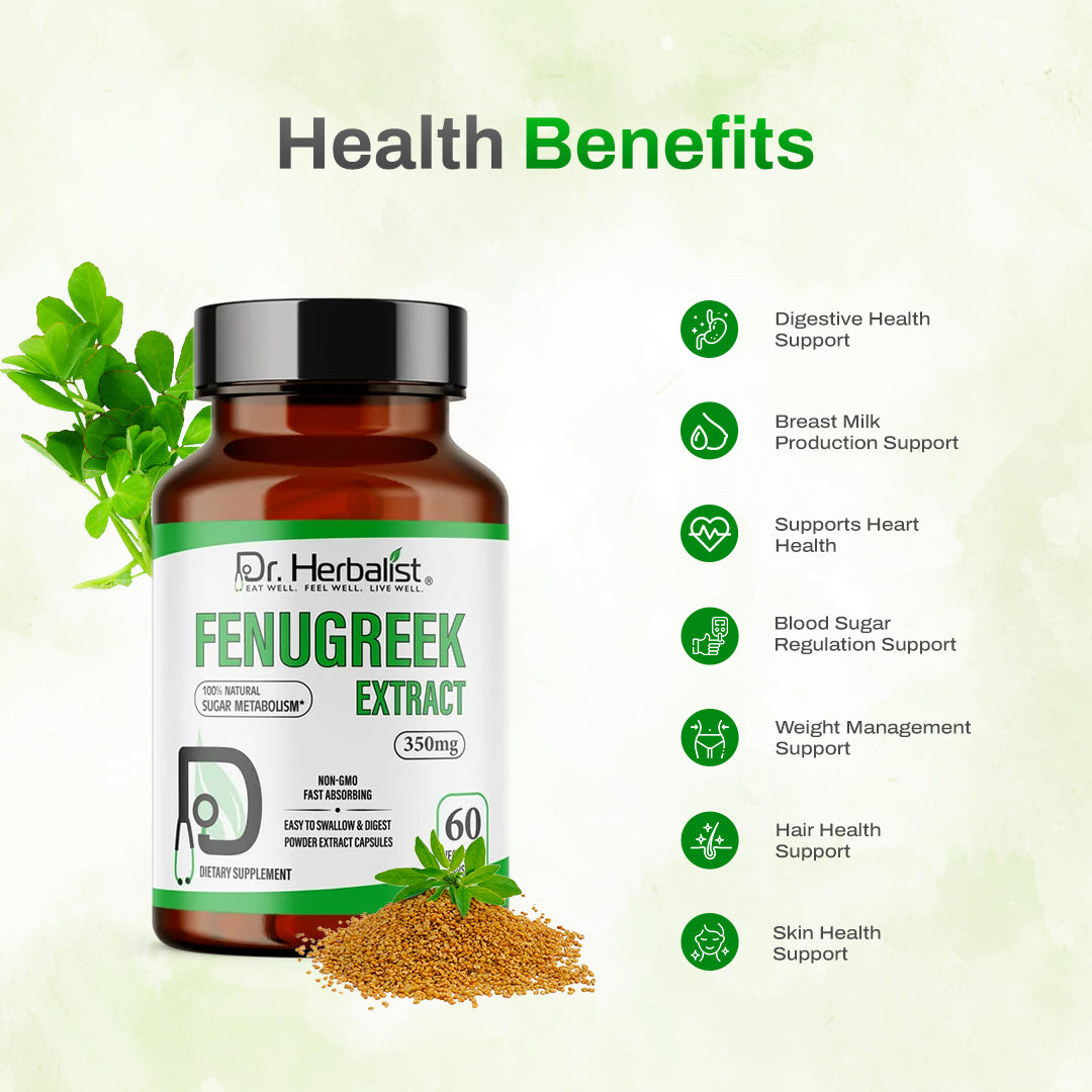 DR. HERBALIST Fenugreek Extract 350mg 60 Capsules