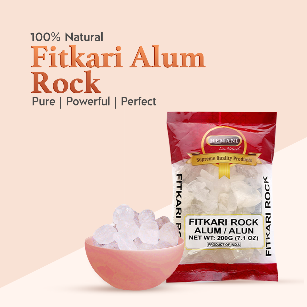 HEMANI Fitkari Rock (Alum / Potassium / Phitkari) 200g