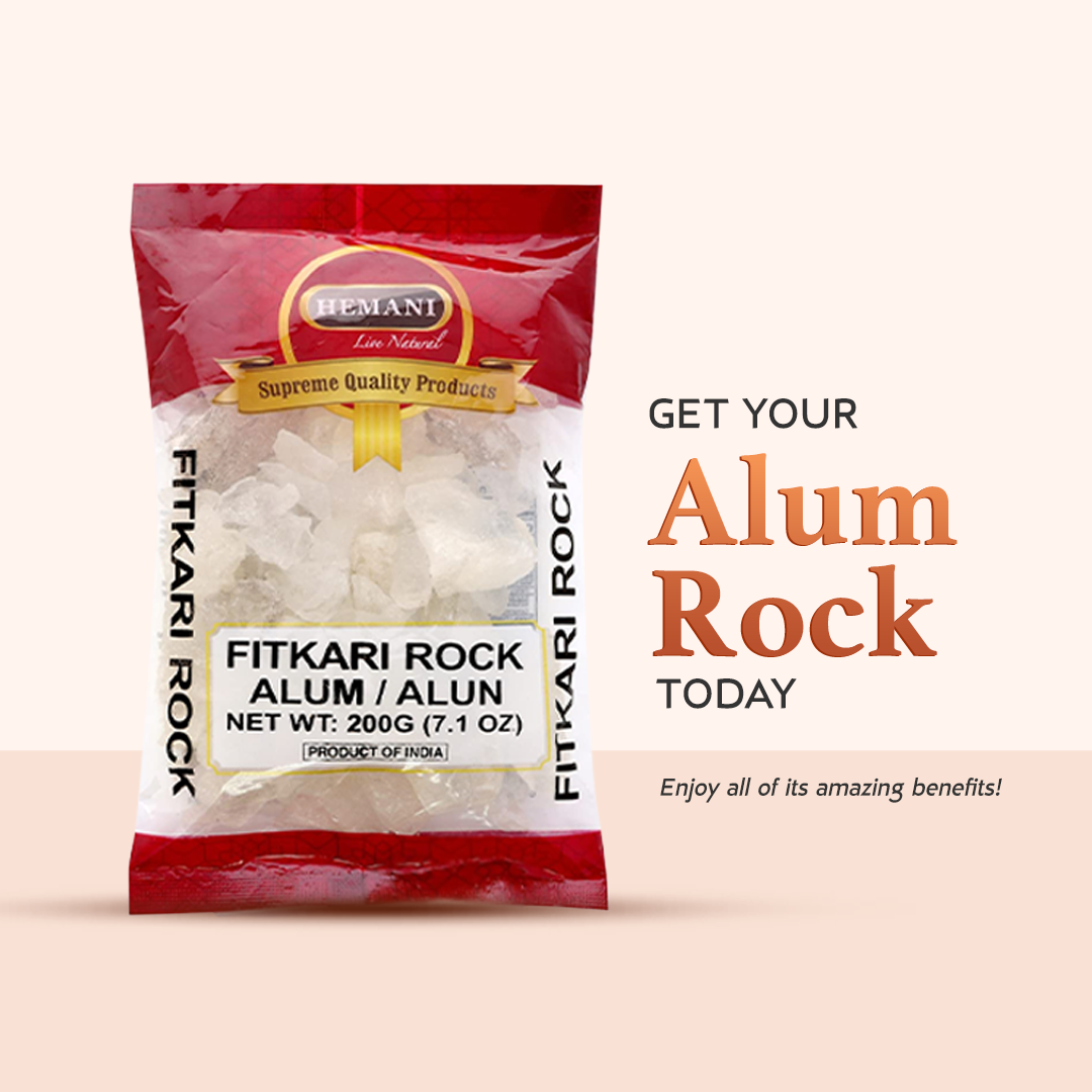 HEMANI Fitkari Rock (Alum / Potassium / Phitkari) 200g