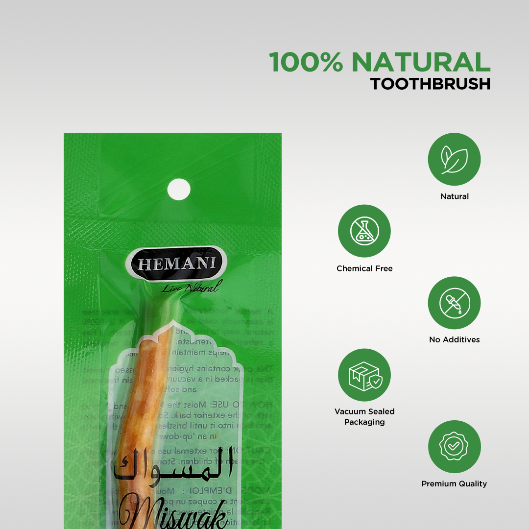 Mint Sewak Natural Miswak Stick for Teeth 6 Inches (Pack of 24 ) Chewing Toothbrush Natural Traditional Toothbrush I AKA Meswak I Sewak I Peelu