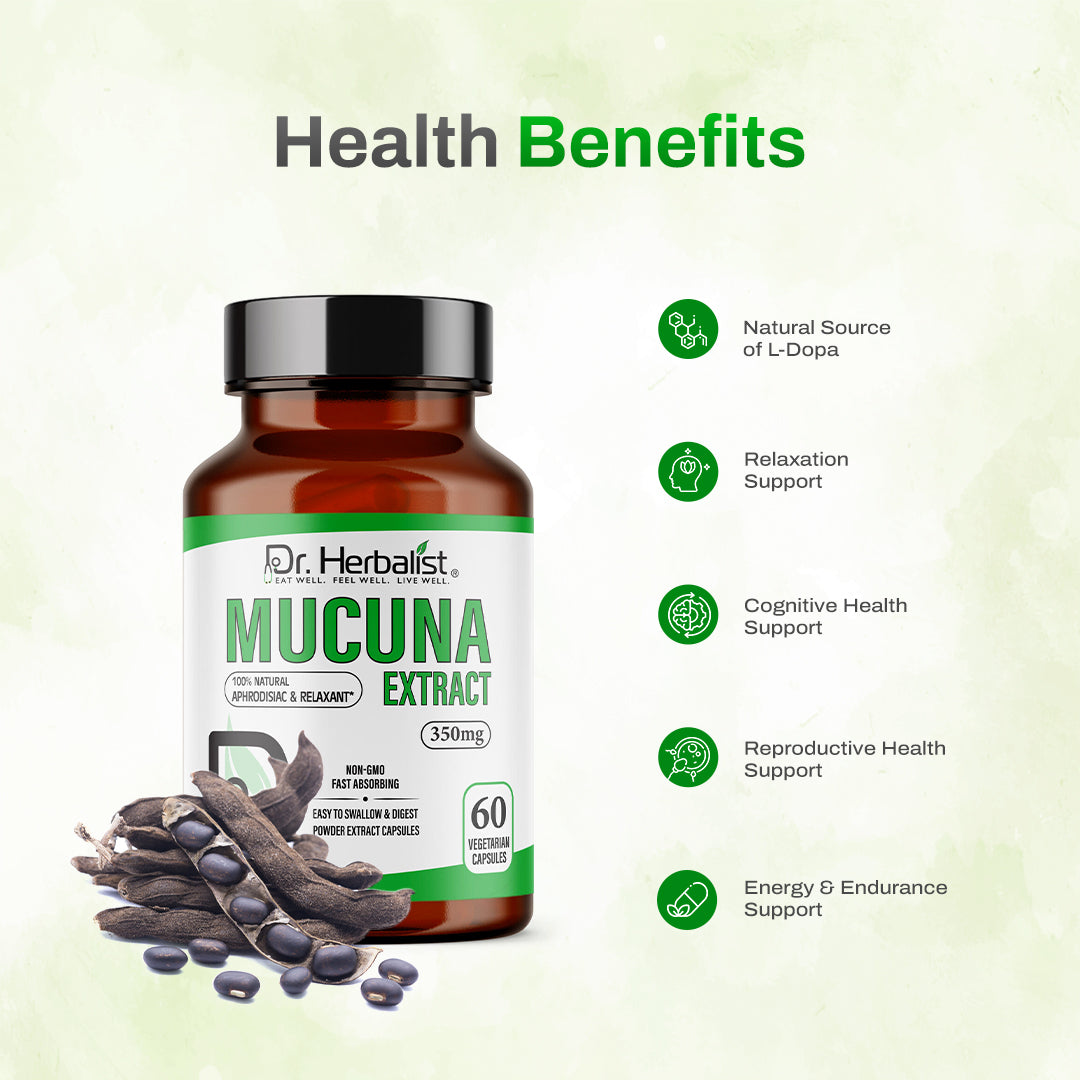 DR. HERBALIST Mucuna Extract 350mg 60 Capsules