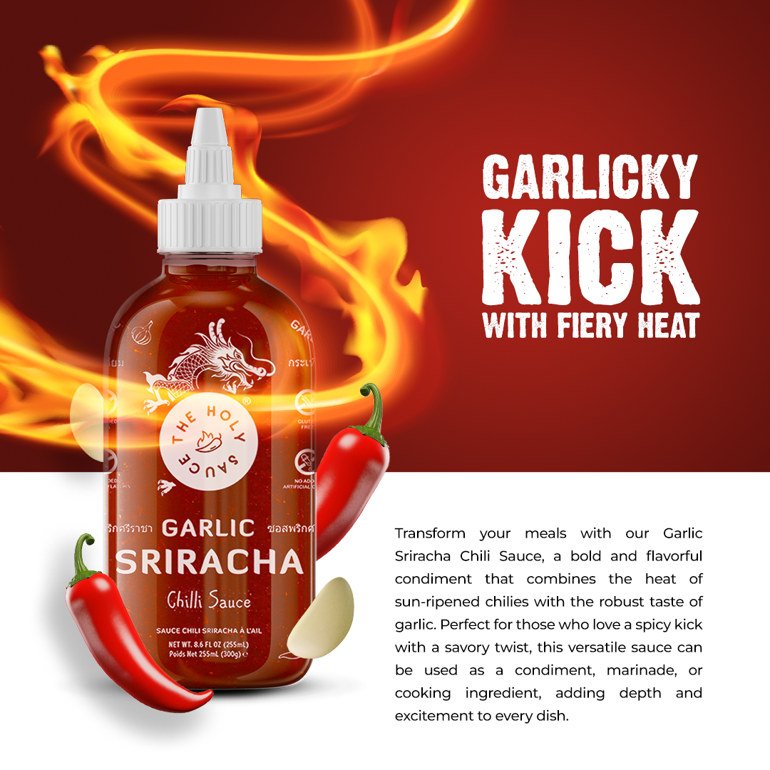 HOLY SAUCE Sriracha Chili Sauce Garlic 580g