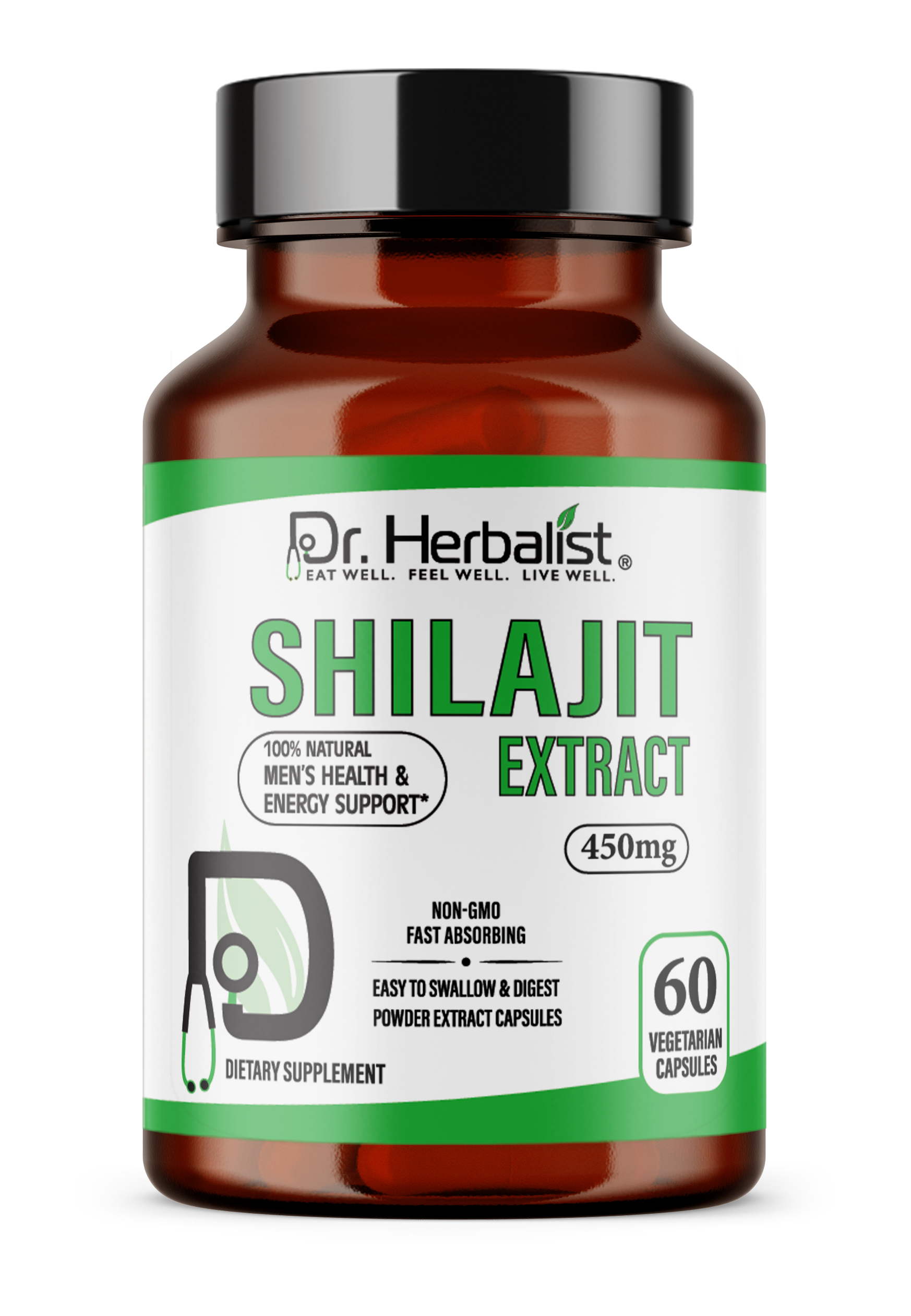 DR. HERBALIST Shilajit Extract 450mg 60 Capsules