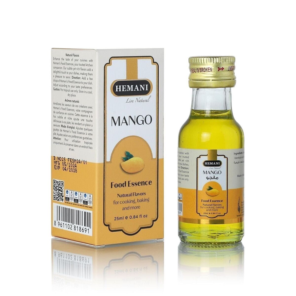 Hemani Mango Chaunsa Food Essence 25mL - Alcohol-Free Varietal Mango Flavoring | Authentic Chaunsa Profile | Halal Certified | Since 1949