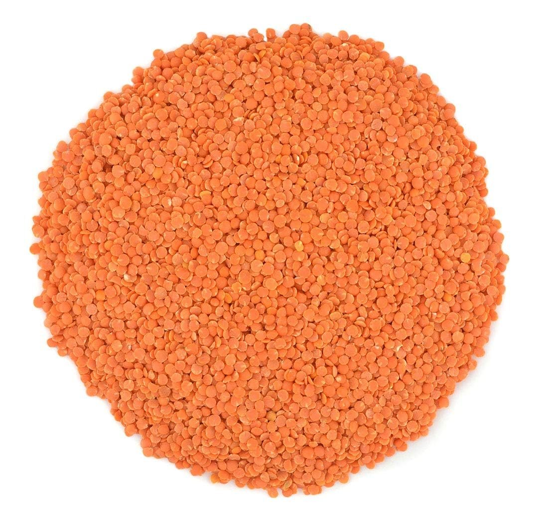 Pardesi Indian Split Red Lentils, 64oz (4 LB) 1.8 KG - Masoor Dal - Resealable Jar Packaging with Handle - Premium Quality - Lentilles Rouges Cassees | All Natural | NON-GMO | Vegan | Indian Origin | No Mess No Spills | Easy to store | Pantry Ready