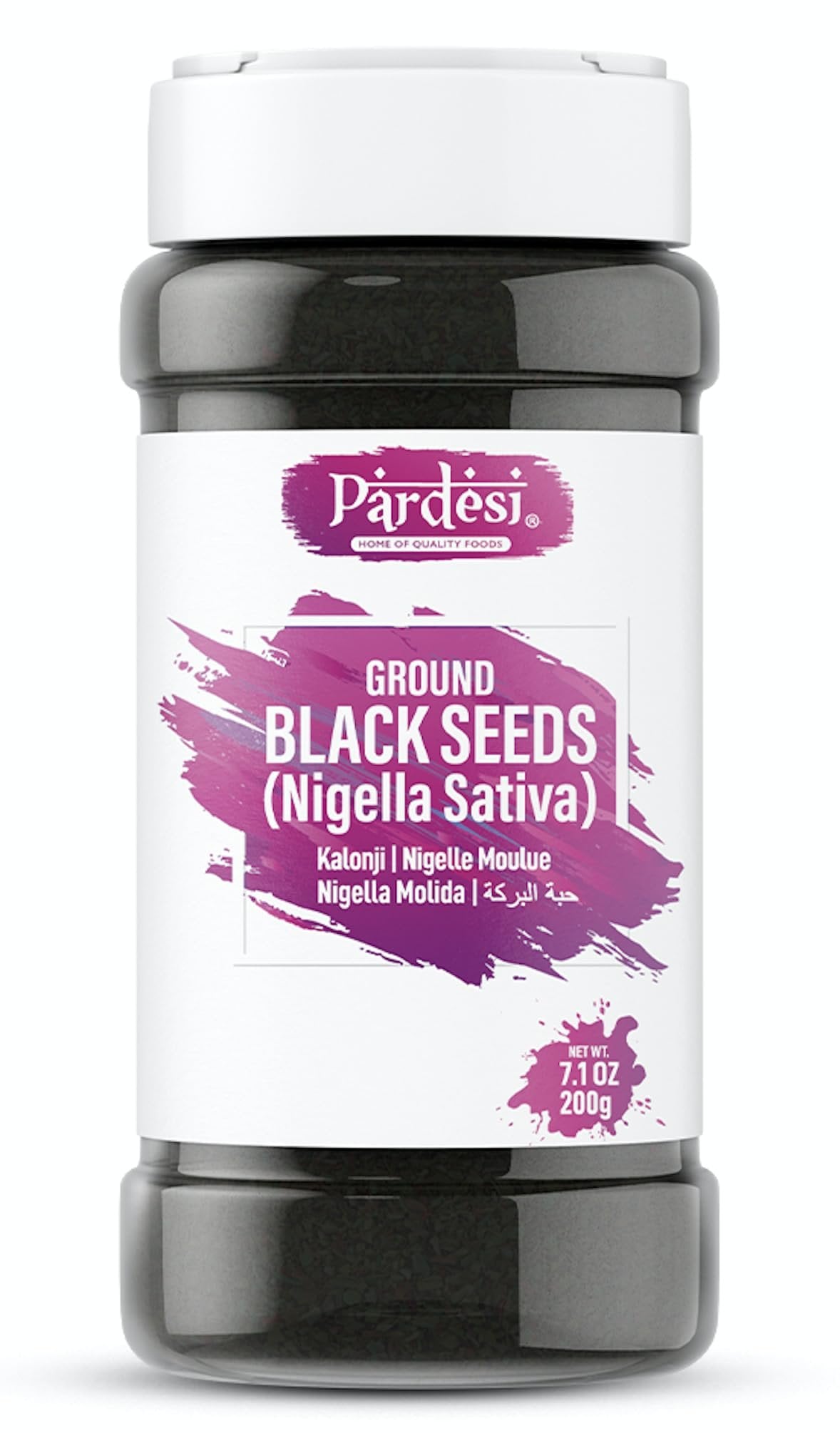 Pardesi Black Seed Powder 170 g - 100% - Natural Ground - Kalonji, Nigella Sativa, Black Seeds - Resealable Jar - Non-GMO, Vegan, Gluten-Free - Rich in Antioxidants and Omega-3 Fatty Acids - Perfect for Cooking, Baking, and Health Supplements