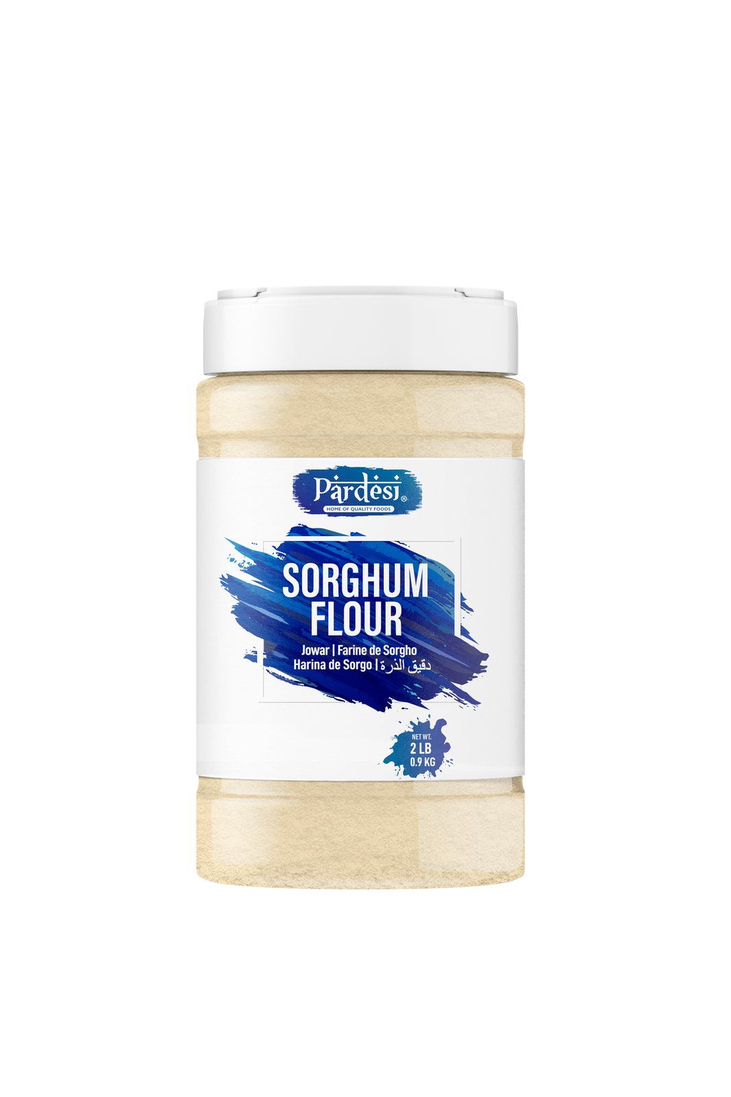 Pardesi Sorghum Flour, 3.21 LB (1.46 KG) Resealable Jar with Handle