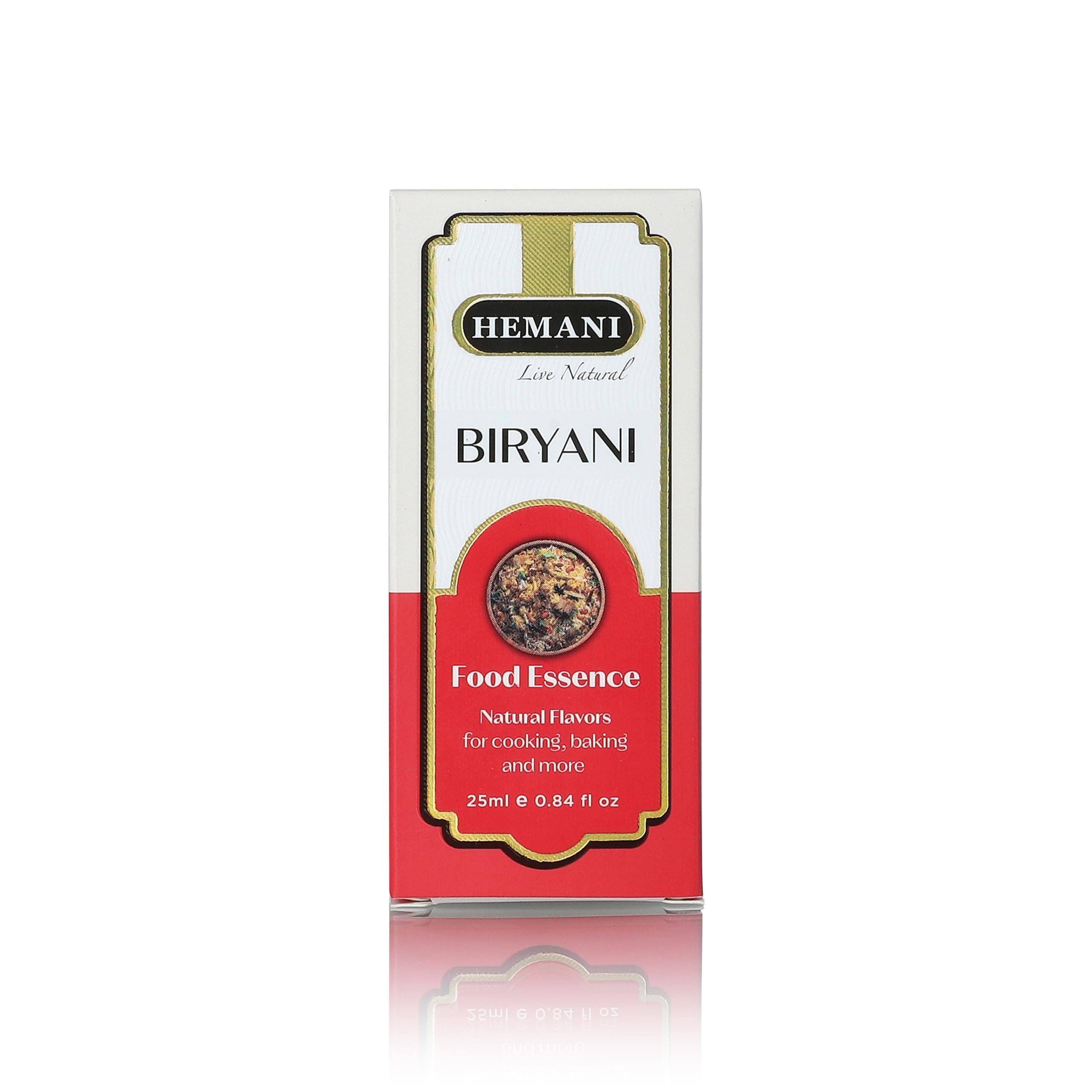 Hemani Biryani Food Essence 25 ml - Halal, Natural, and Concentrated Biryani Flavor for Indian Recipes, Cooking, and Baking - Perfect for Hyderabadi, Lucknowi, and Sindhi-Style Biryani