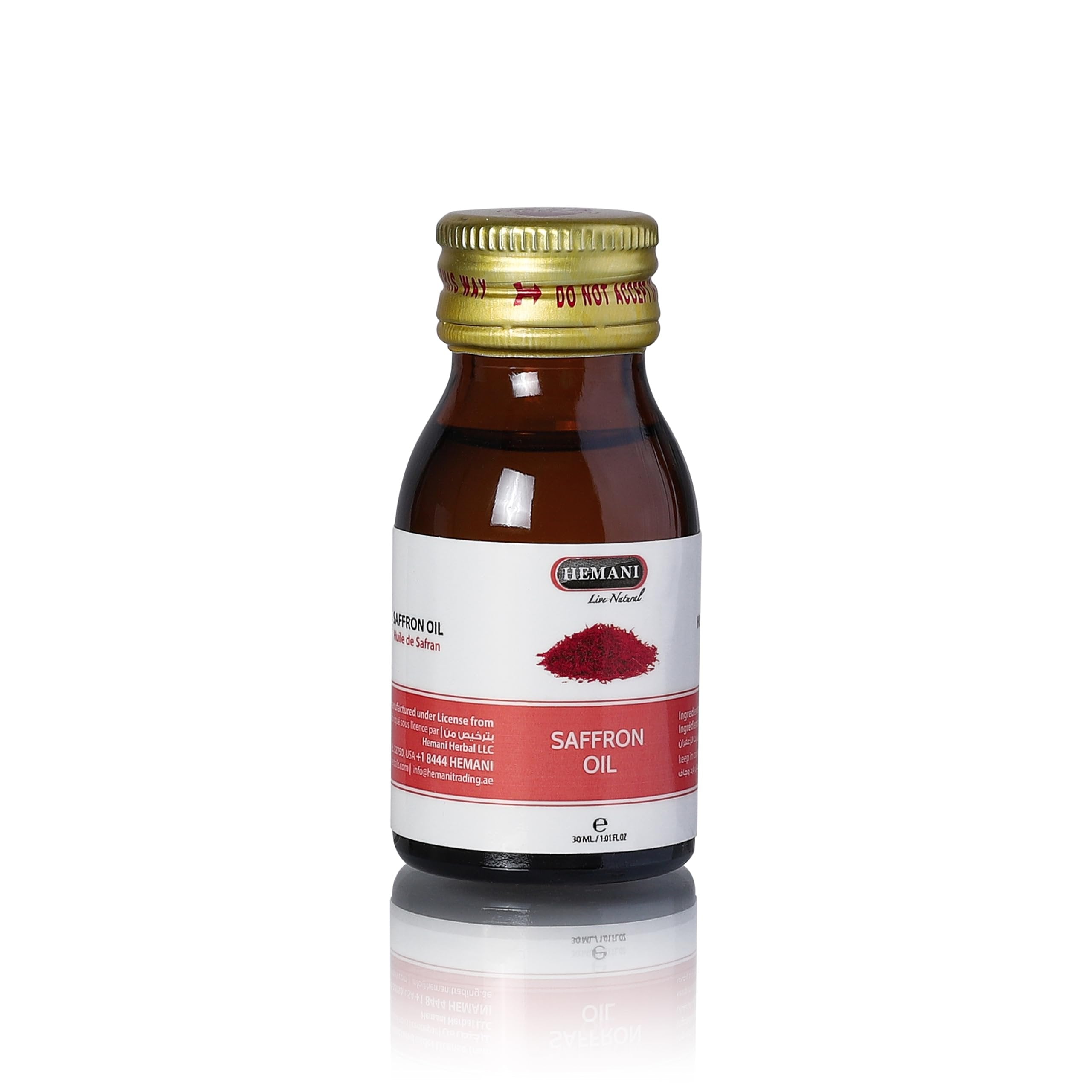 Hemani Saffron Oil 30mL - Nourishing Skin & Hair, Promoting Radiant Complexion, Luxurious Hydration, & Luscious Locks"