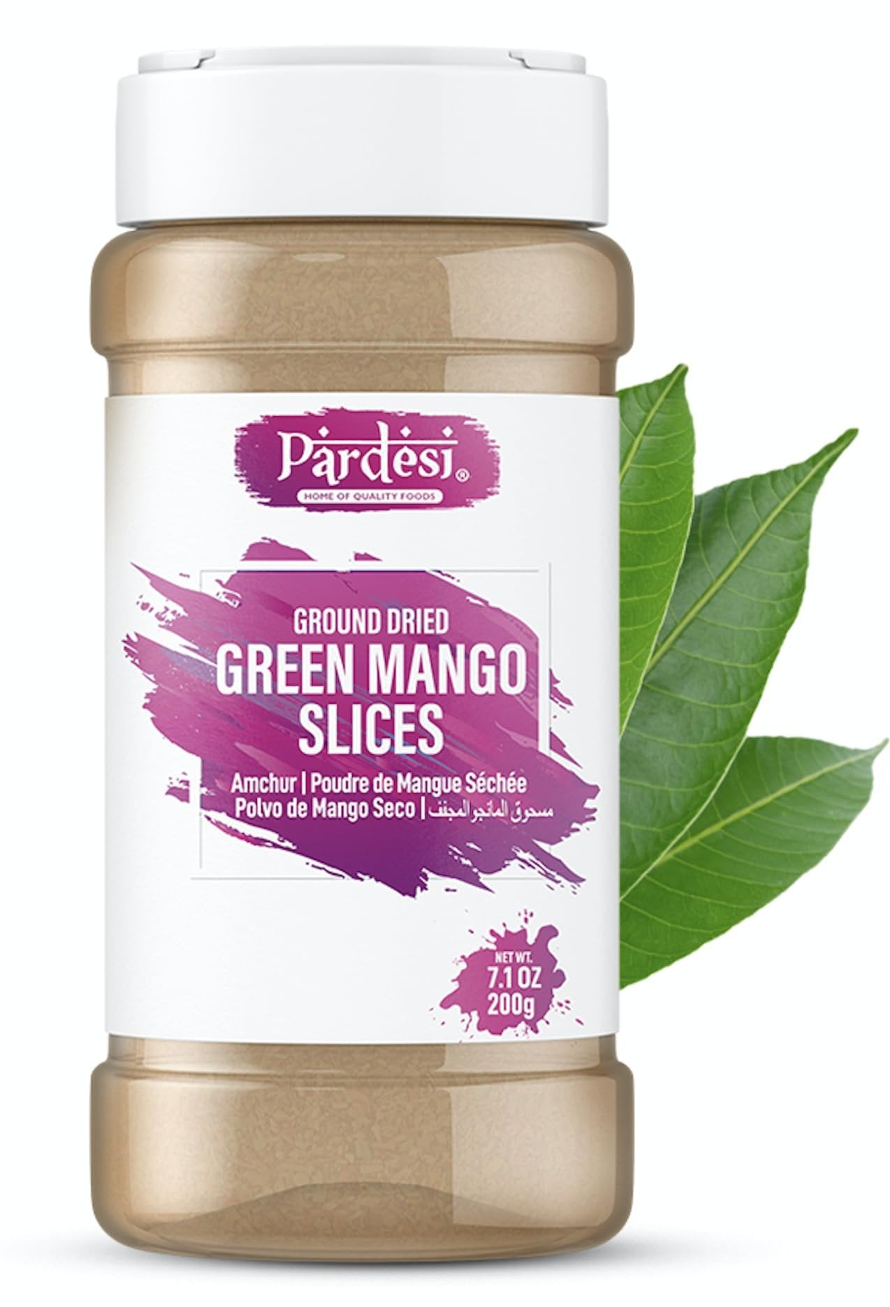 Pardesi Amchur Powder 7.1oz 200gm I Dry Mango Powder Ground I All-Natural Authentic Indian Spice I Vegan I Best for Marinades I Chutneys and more