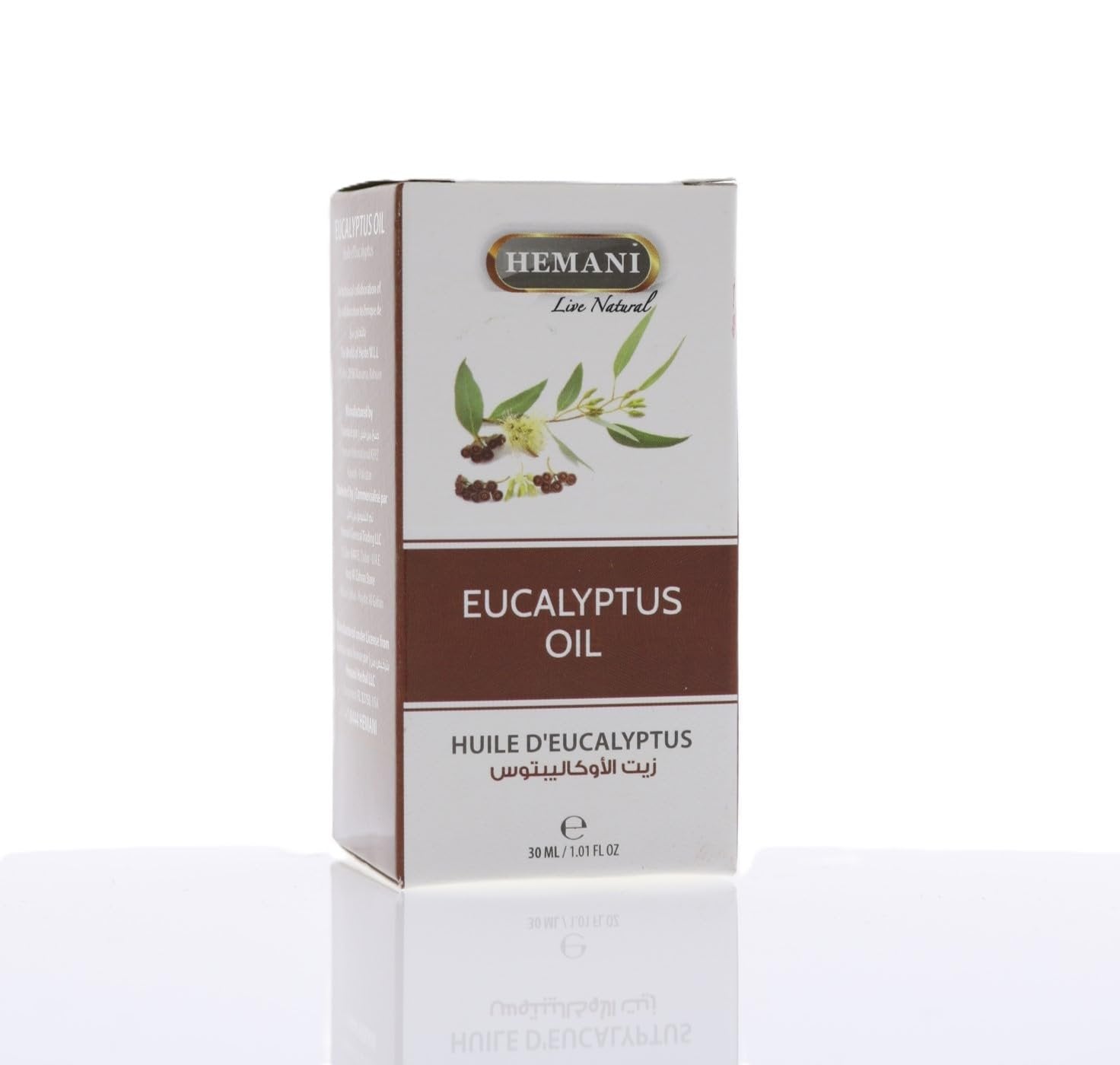 Hemani Eucalyptus Oil (Eucalyptus globulus) 30mL - Pure & Refreshing Essential Oil for Aromatherapy, Relaxation, Calming Mind & Body, Uplifting Experience, Natural Decongestant & Meditation