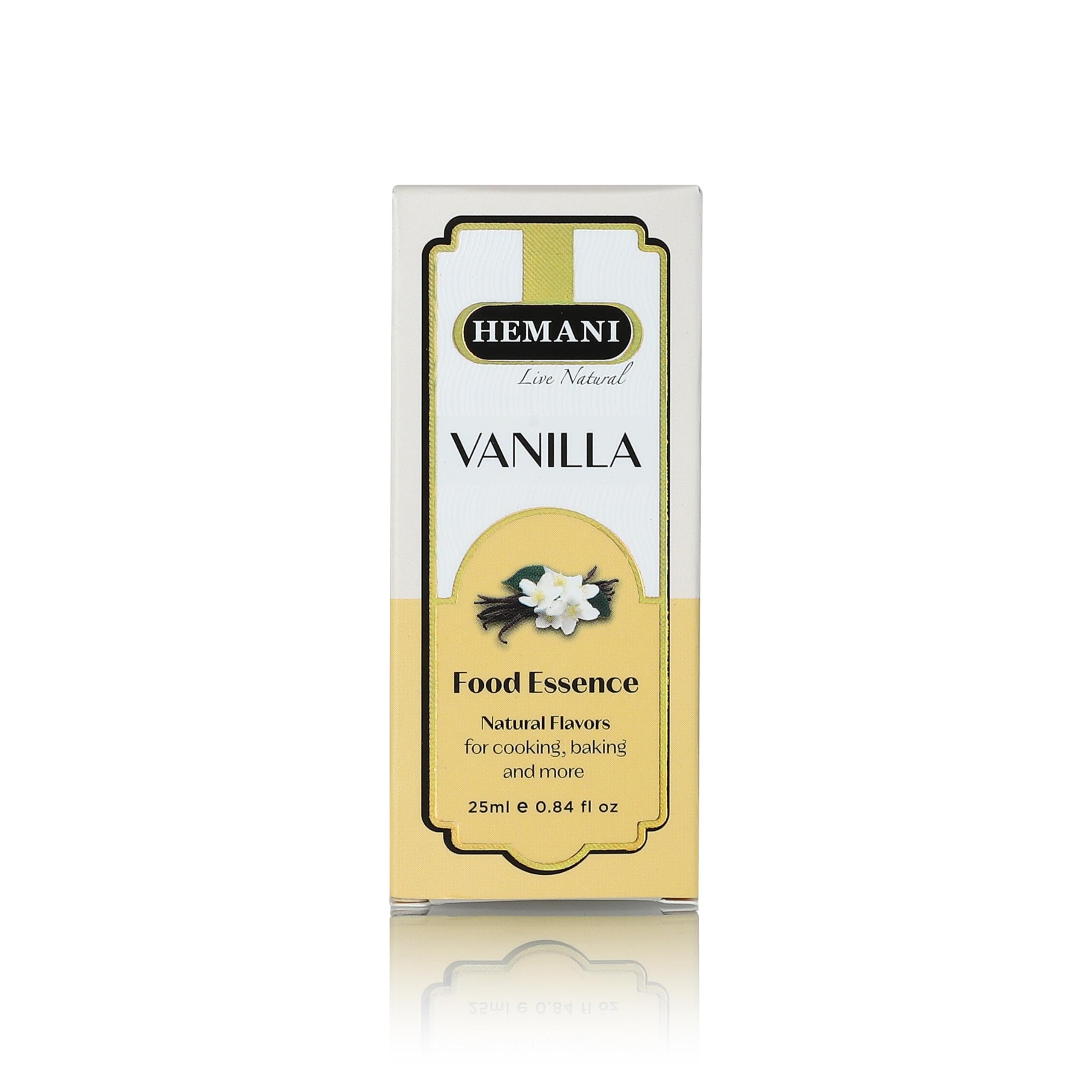 Hemani Vanilla Food Essence 25 ml Halal - Concentrated Vanilla Extract for Baking, Cooking, Desserts, and Beverages - Perfect for Cakes, Cookies, Ice Cream, and More