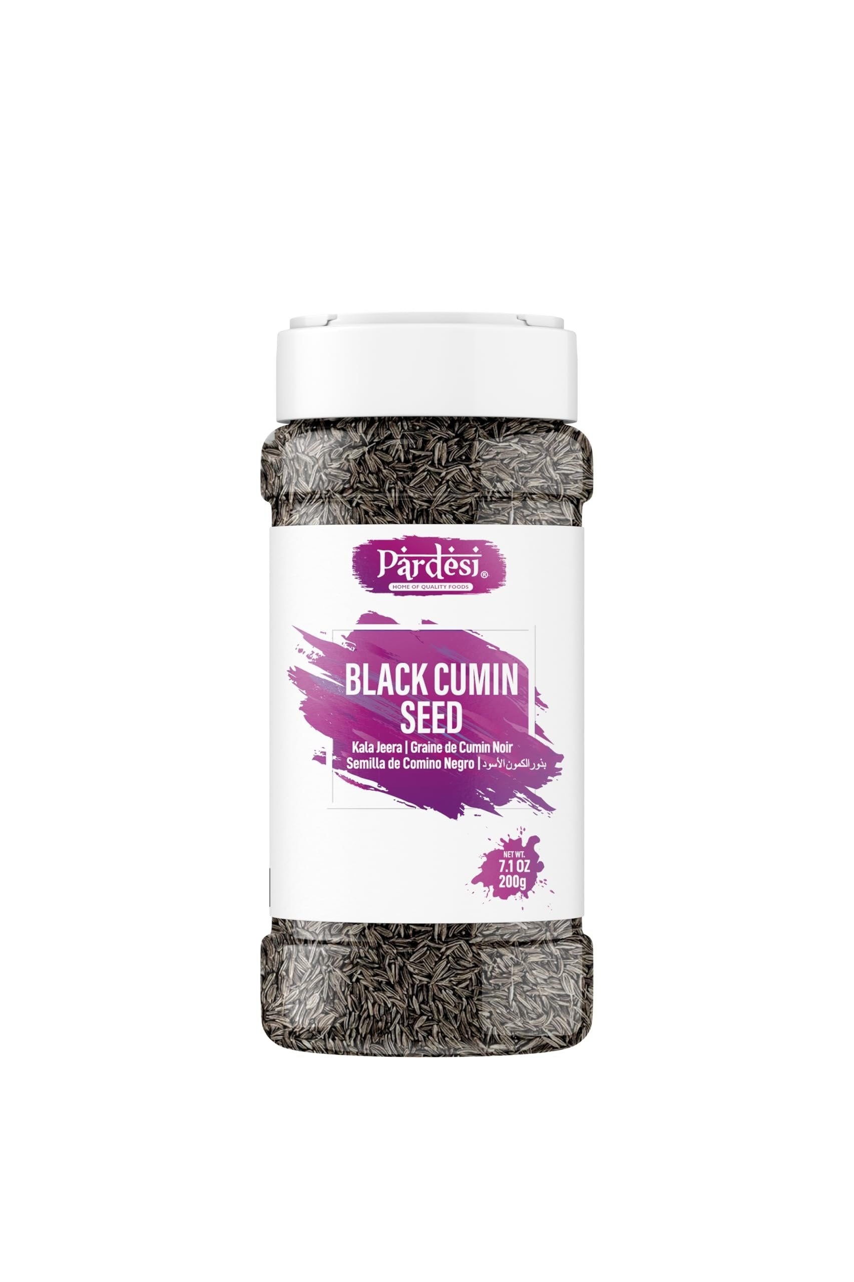 Pardesi Bitter Black Cumin Seeds 180 g (Kala Jeera / Kalijiri / Kali Jeeri) - Premium Centratherum Anthelminticum- Rare Spice from Himalayas - Aromatic & Earthy Flavor - Enhance Indian, Middle Eastern & Mediterranean Dishes - 100% Pure & Natural