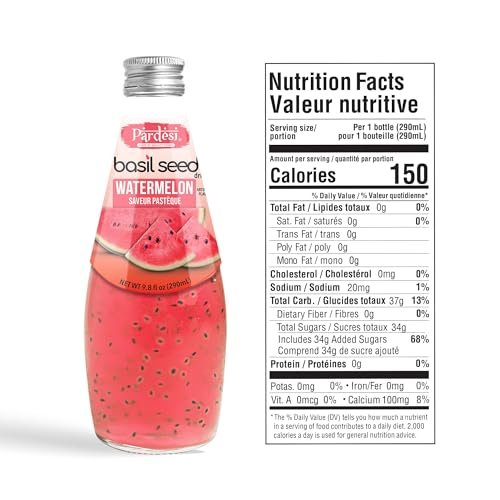 Pardesi Basil Seed Drink Lychee Flavor 290ml 9.8 Fl Oz | Pack of 12 (117.6 FL Oz ) | Naturally Refreshing & Cooling | Rich in Antioxidants, Fiber & Omega-3 | Real Basil Seeds for Digestive Health & Hydration.