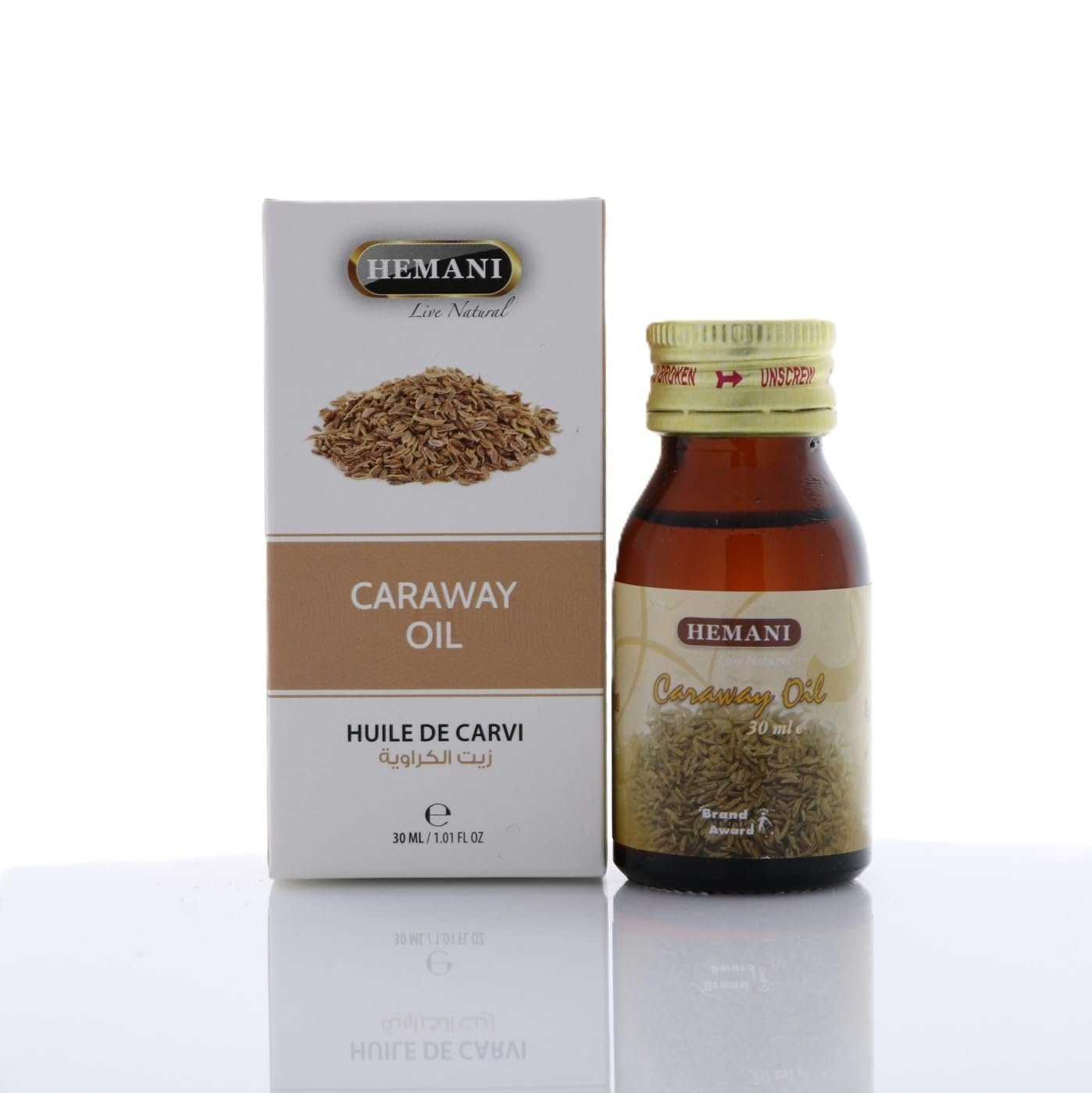 Hemani Caraway Oil (30ml) - Carum Carvi, Natural Wellness, Soothing Skin and Hair, Antioxidant-Rich, Promotes Healthy Glow.