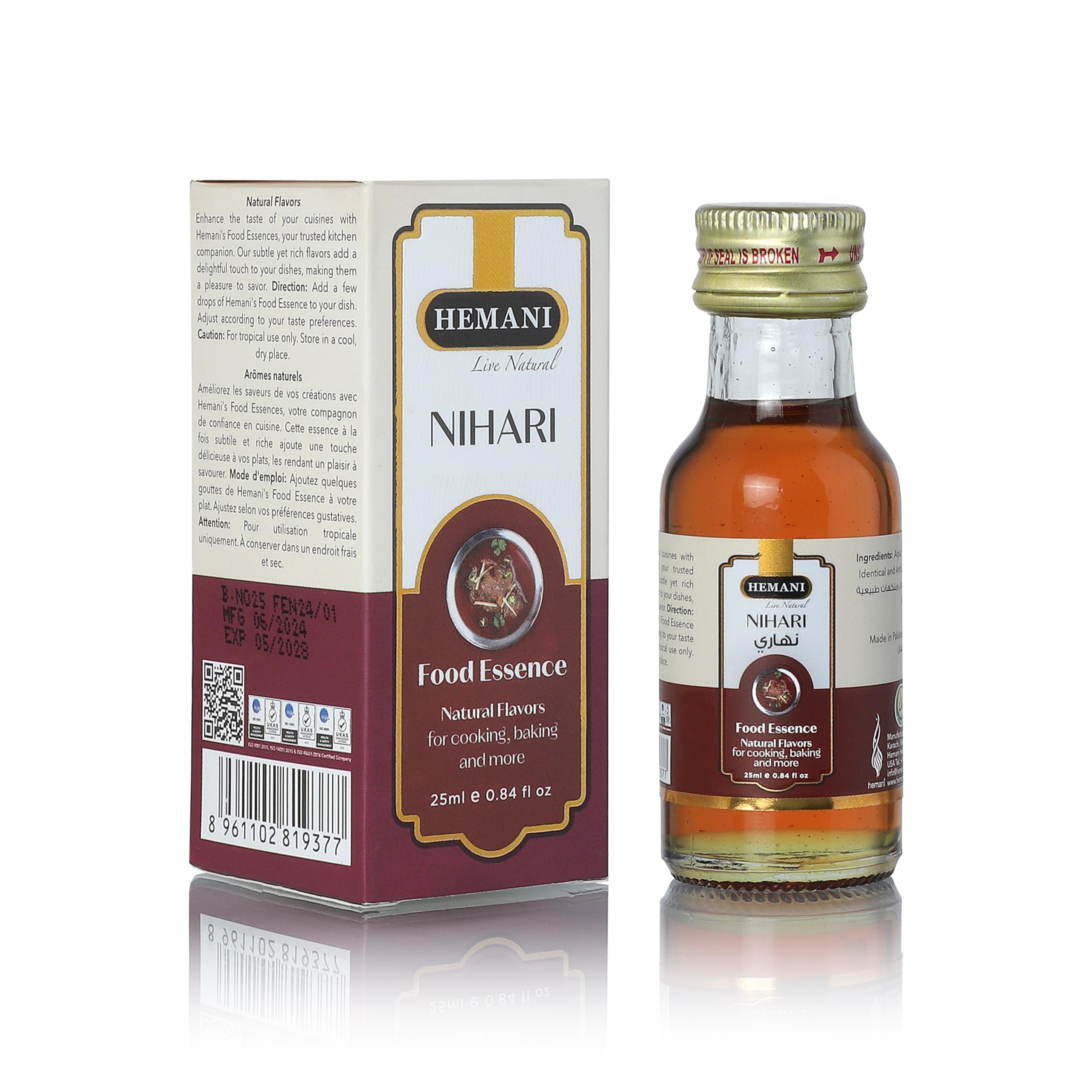 Hemani Nihari Food Essence 25 ml- Halal, Natural, and Concentrated Nihari Flavor for Pakistani and Indian Recipes, Cooking, and Baking - Perfect for Beef Nihari, Lamb Nihari, and Chicken Nihari