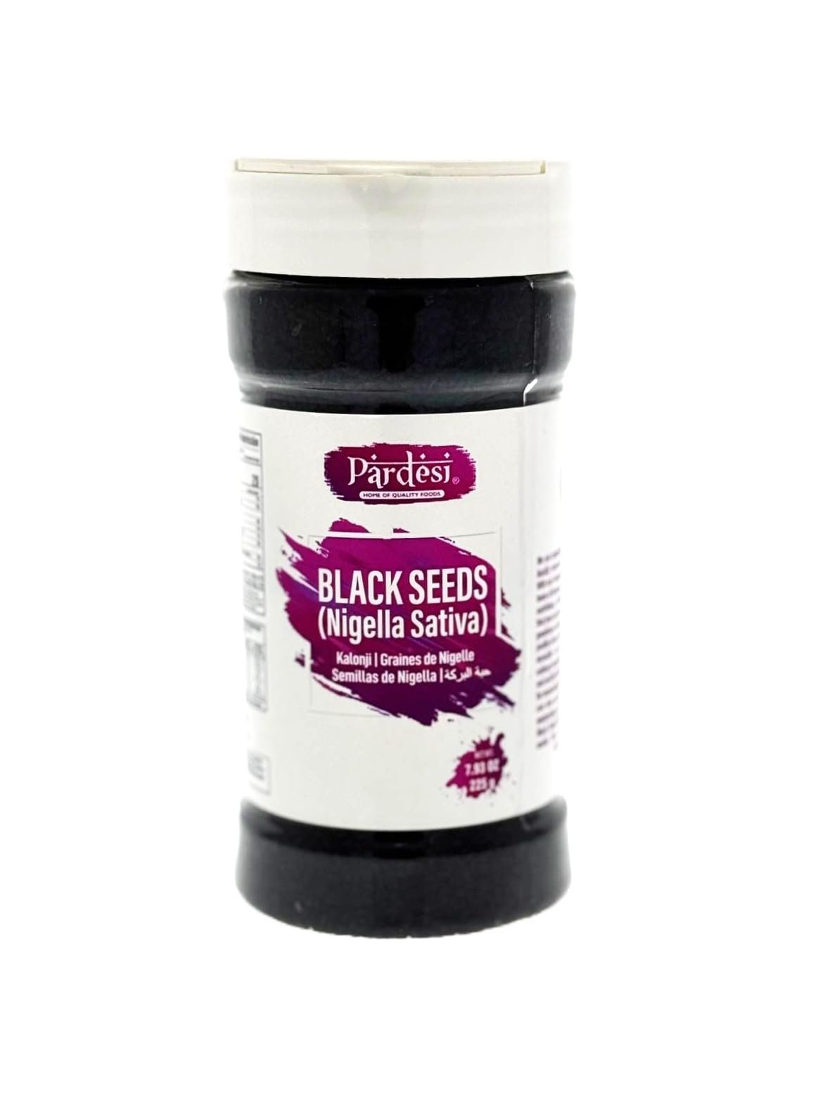 Pardesi Black Seed Whole 225 g - 100% - Natural - Kalonji, Nigella Sativa, Black Seeds - Resealable Jar - Vegan, Gluten-Free - Rich in Antioxidants and Omega-3 Fatty Acids - Perfect for Cooking, Baking, and Health Supplements