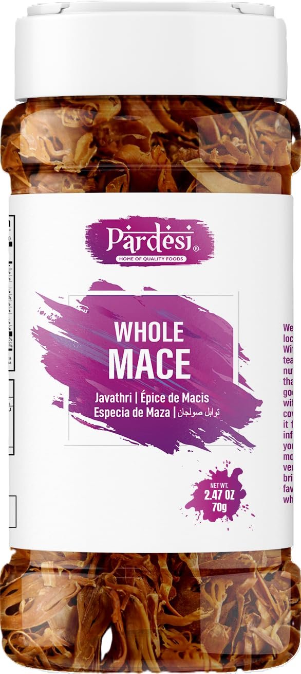 Pardesi Mace Whole 70g - Premium Quality Javitri Spice - Non-GMO, Vegan, Gluten-Free - Intense Aroma & Flavor - Perfect for Baking, Cooking & Traditional Recipes