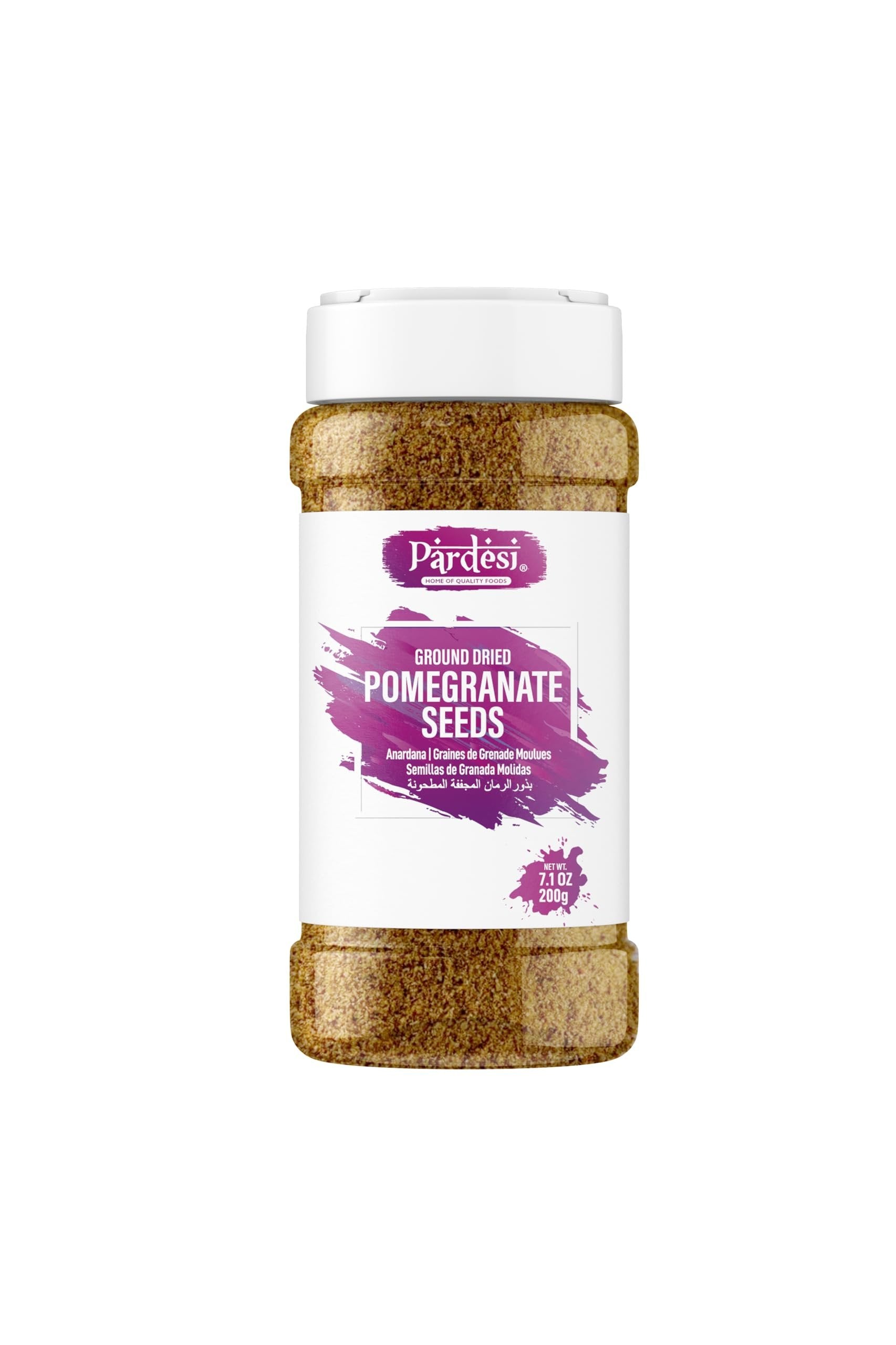 Pardesi Pomegranate Powder - Dried Seeds Ground - 200g - Authentic Indian Spice, Sustainable Sourced, Hand-Selected - Perfect for Cooking, Baking, Curries & Traditional Recipes.