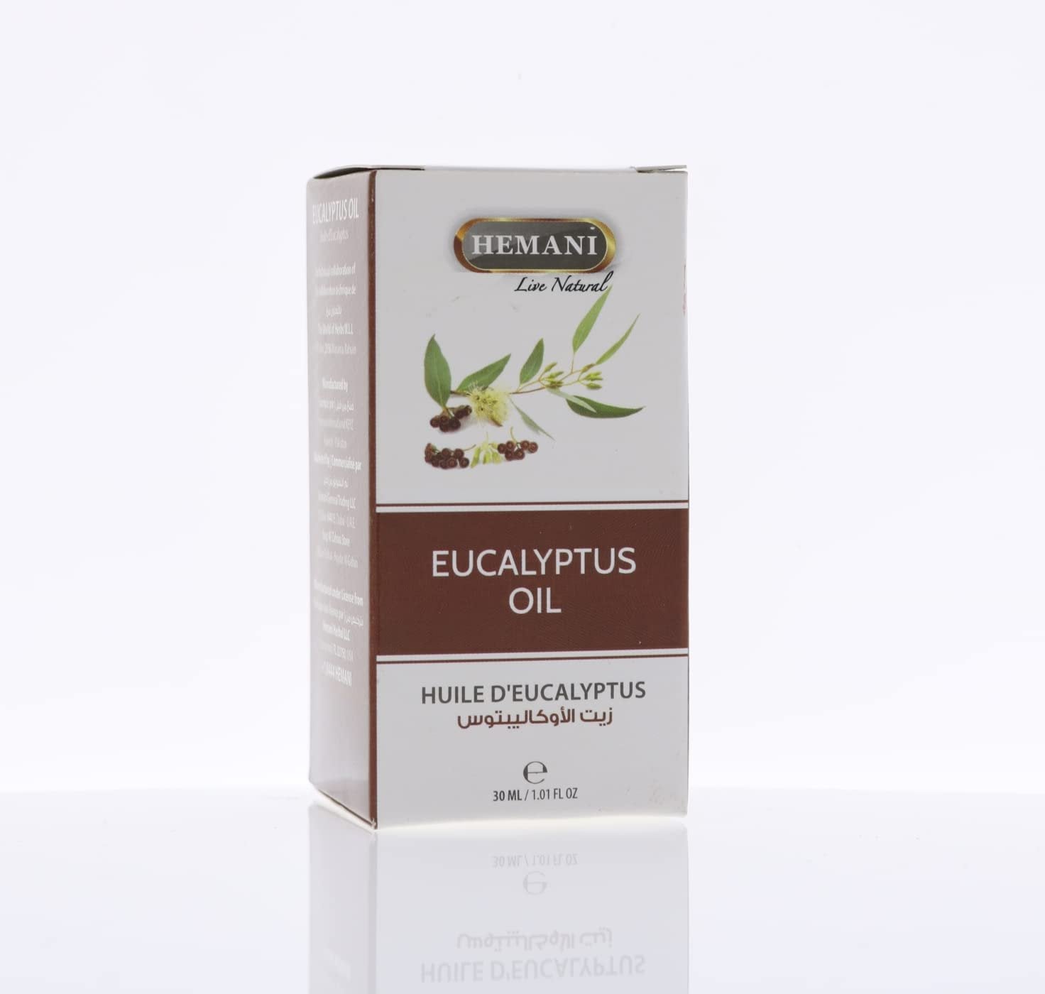 Hemani Eucalyptus Oil (Eucalyptus globulus) 30mL - Pure & Refreshing Essential Oil for Aromatherapy, Relaxation, Calming Mind & Body, Uplifting Experience, Natural Decongestant & Meditation