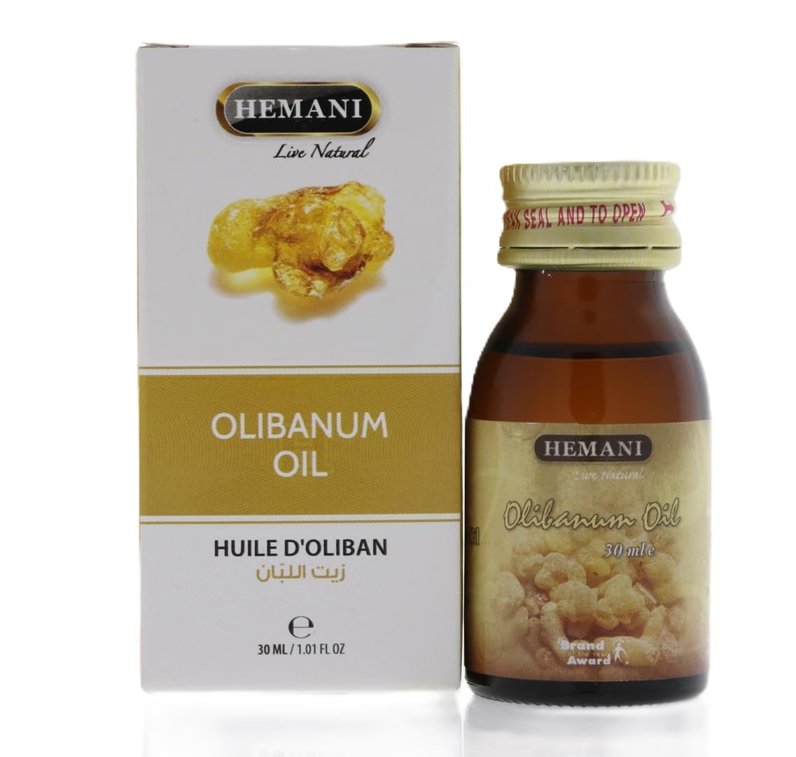 Hemani Olibanum Oil (Boswellia Serrata) 30ml - Premium Frankincense Essential Oil for Relaxation, Calming and Soothing Experience, Promotes Inner Peace and Wellness.