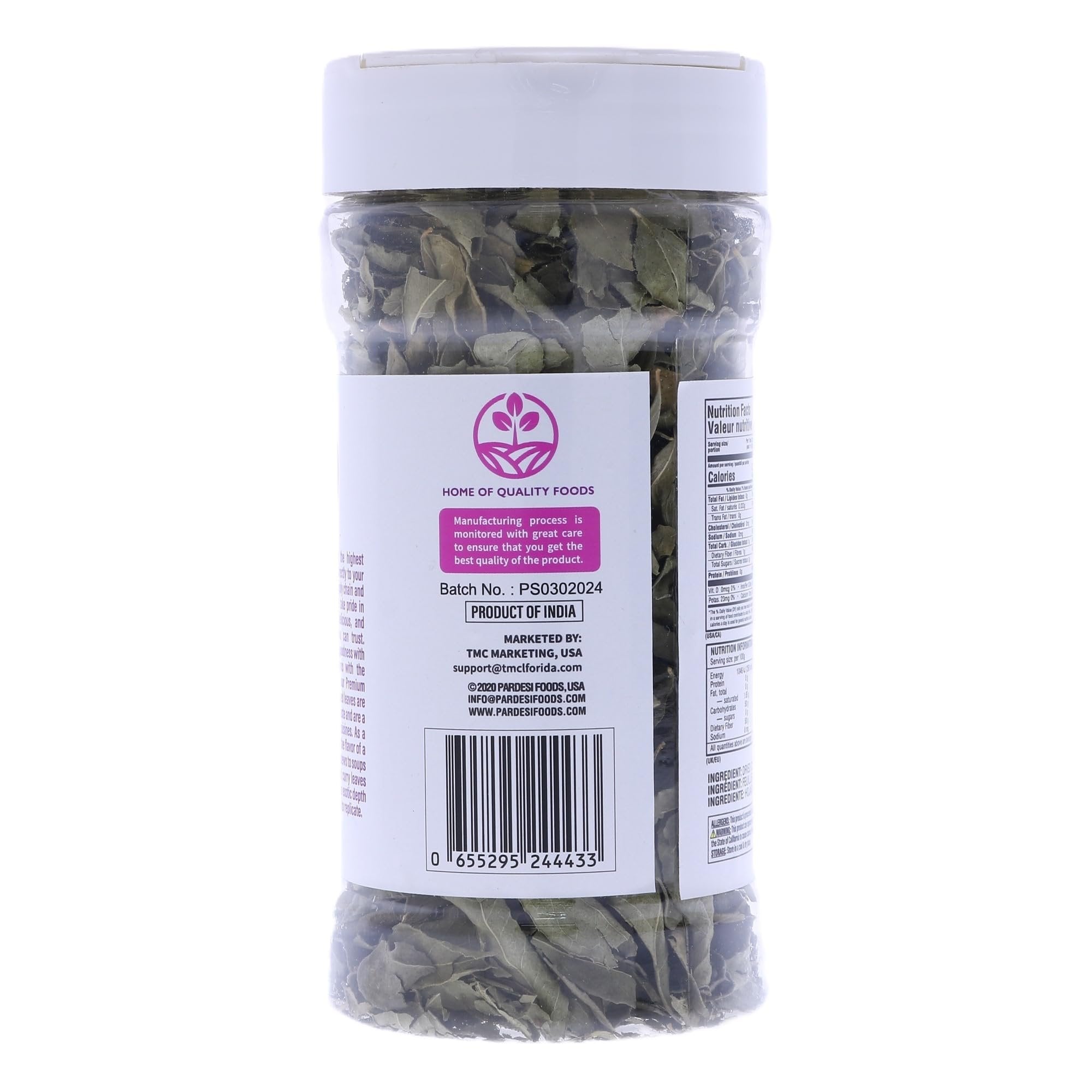 Pardesi Curry Leaves 20g - Fresh, Aromatic & Premium Quality - Non-GMO, Vegan, Gluten-Free - Authentic Indian Spice - Hygienically Packed for Freshness & Convenience