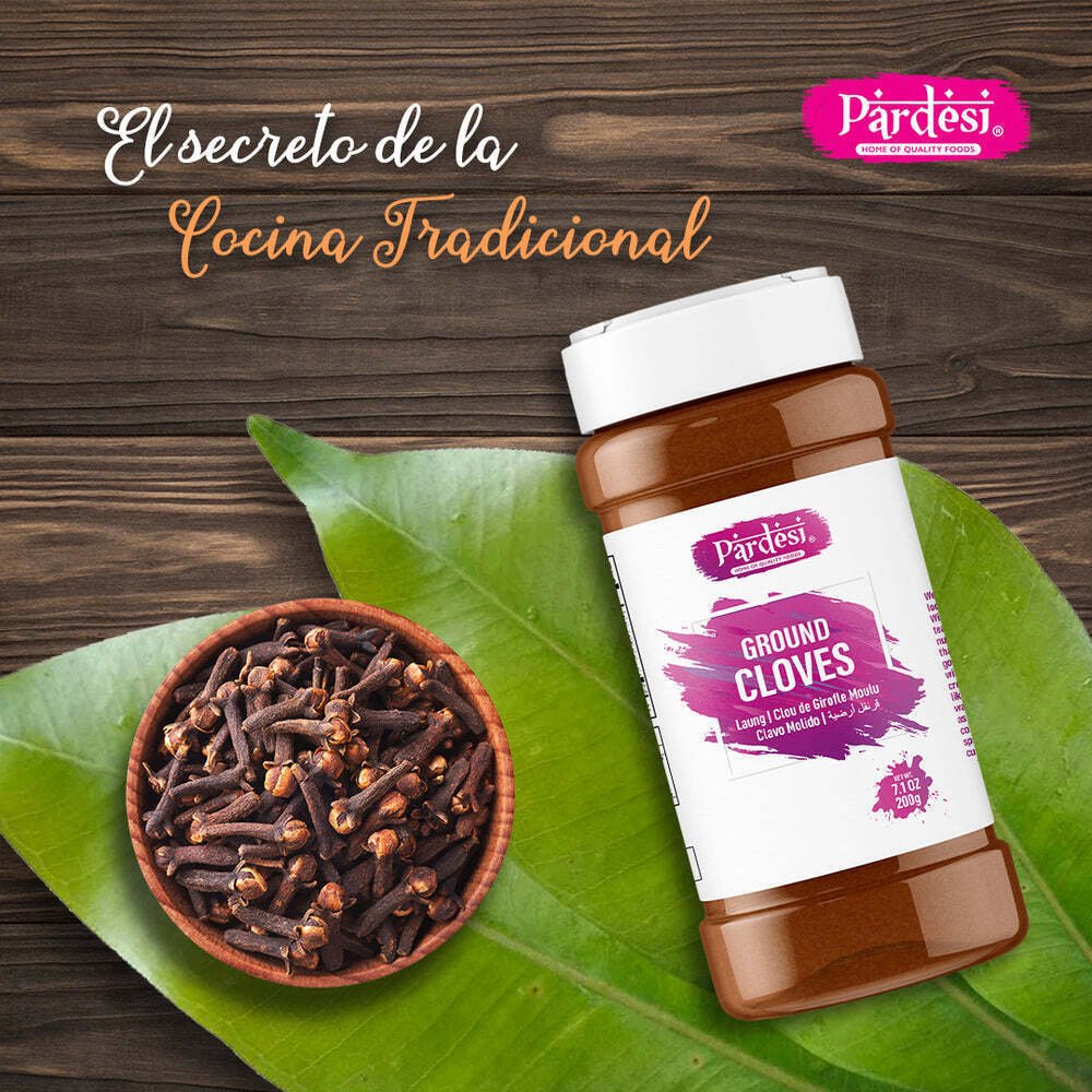 Pardesi Ground Cloves, 7.1 OZ (200g) Resealable Jar Packaging