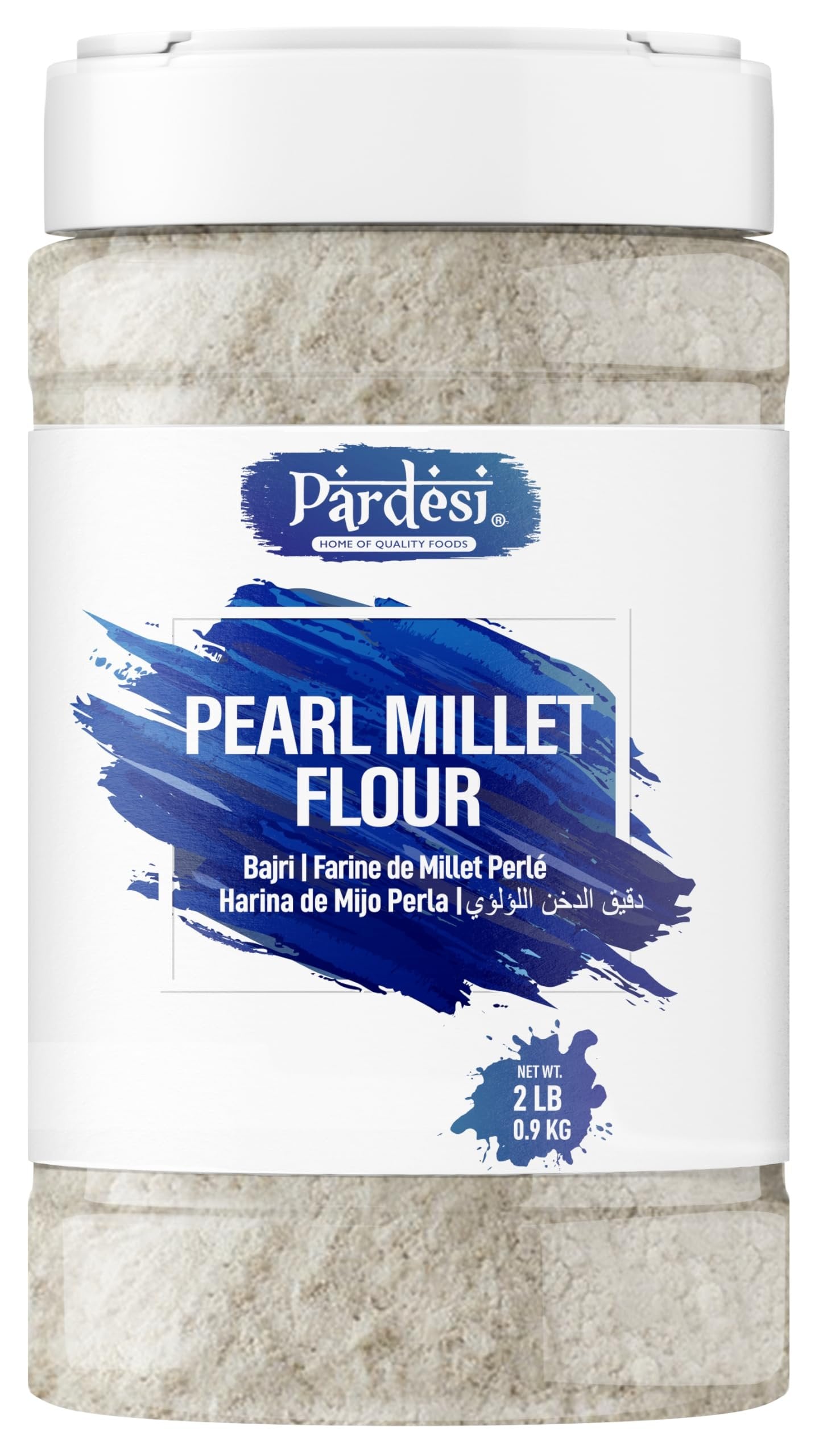 PARDESI Pearl Millet Flour 2.86 LB (1.46 KG) Bajri Flour - Resealable Jar with Handle I Indian Origin I No spills No mess I Easy to Store I Pantry Ready