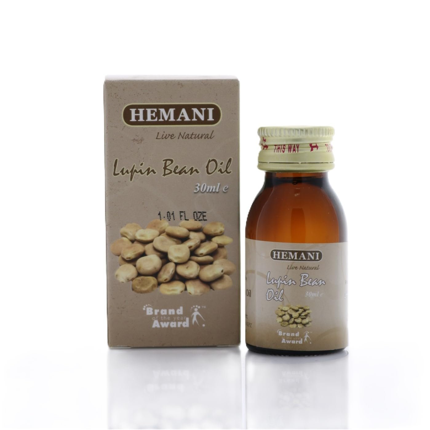 Hemani Lupin Bean Oil 30ml - Lupinus Mutabilis, Nourishing Skin and Hair, Natural Moisturizer, Rich in Antioxidants, Promotes Healthy Glow.