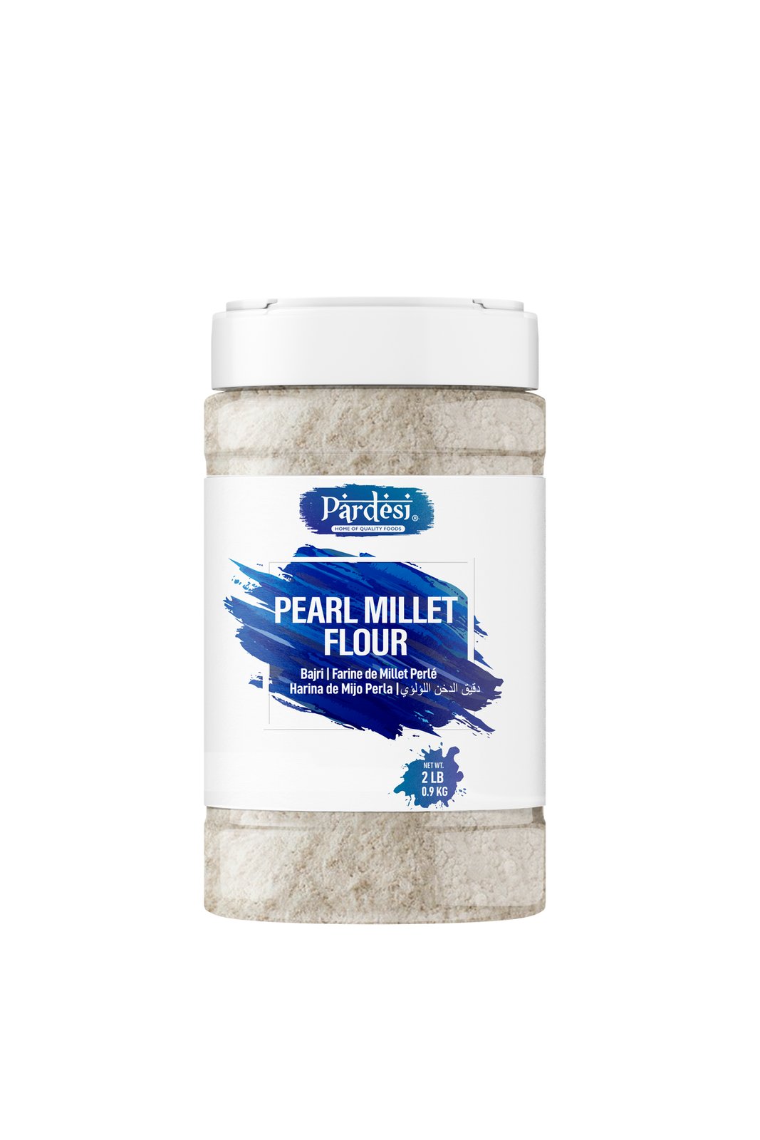 Pardesi Pearl Millet Flour, 2.86 LB (1.46 KG) Bajri Flour - Resealable Jar