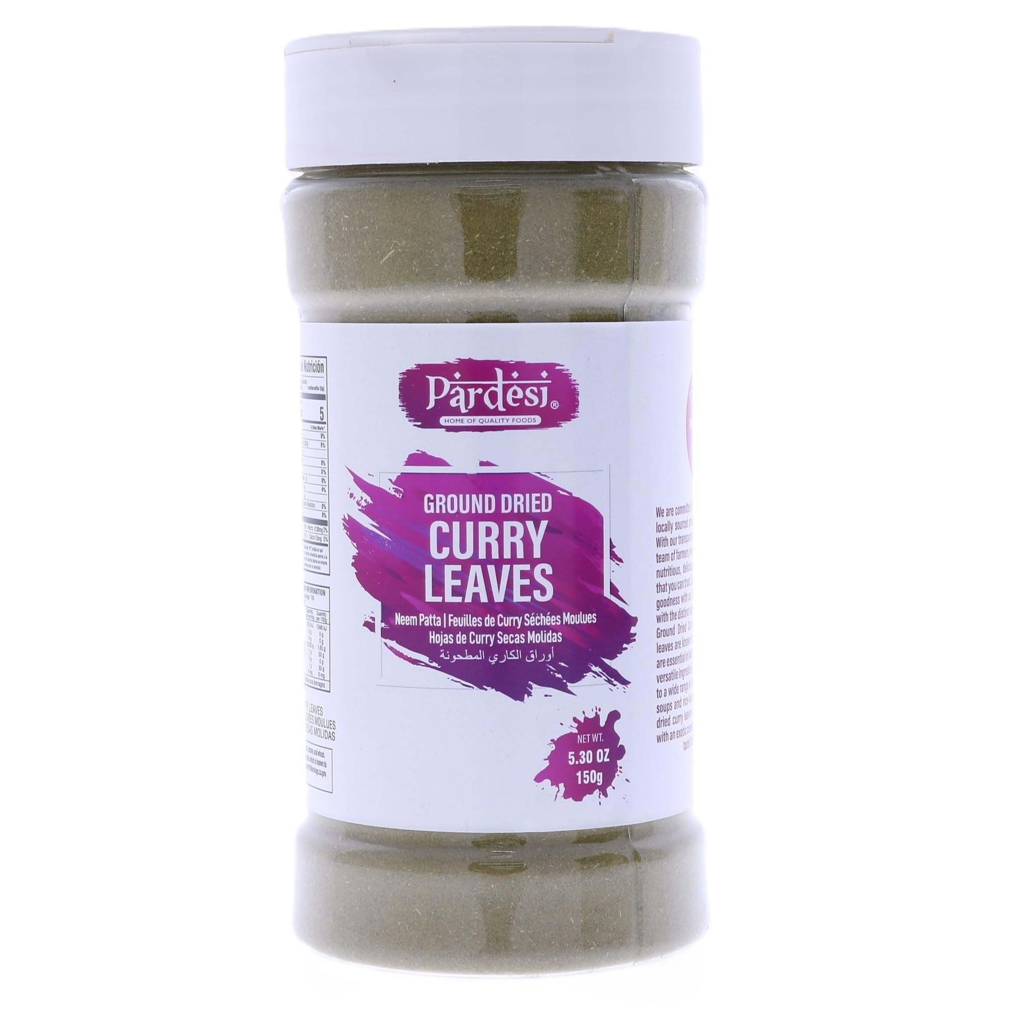 Pardesi Curry Leaves Powder, 150g | Authentic Indian Spice Blend | Vegan, Gluten-Free | Perfect for Curries, Stews, Soups, Chutneys & Marinades | Premium Quality.