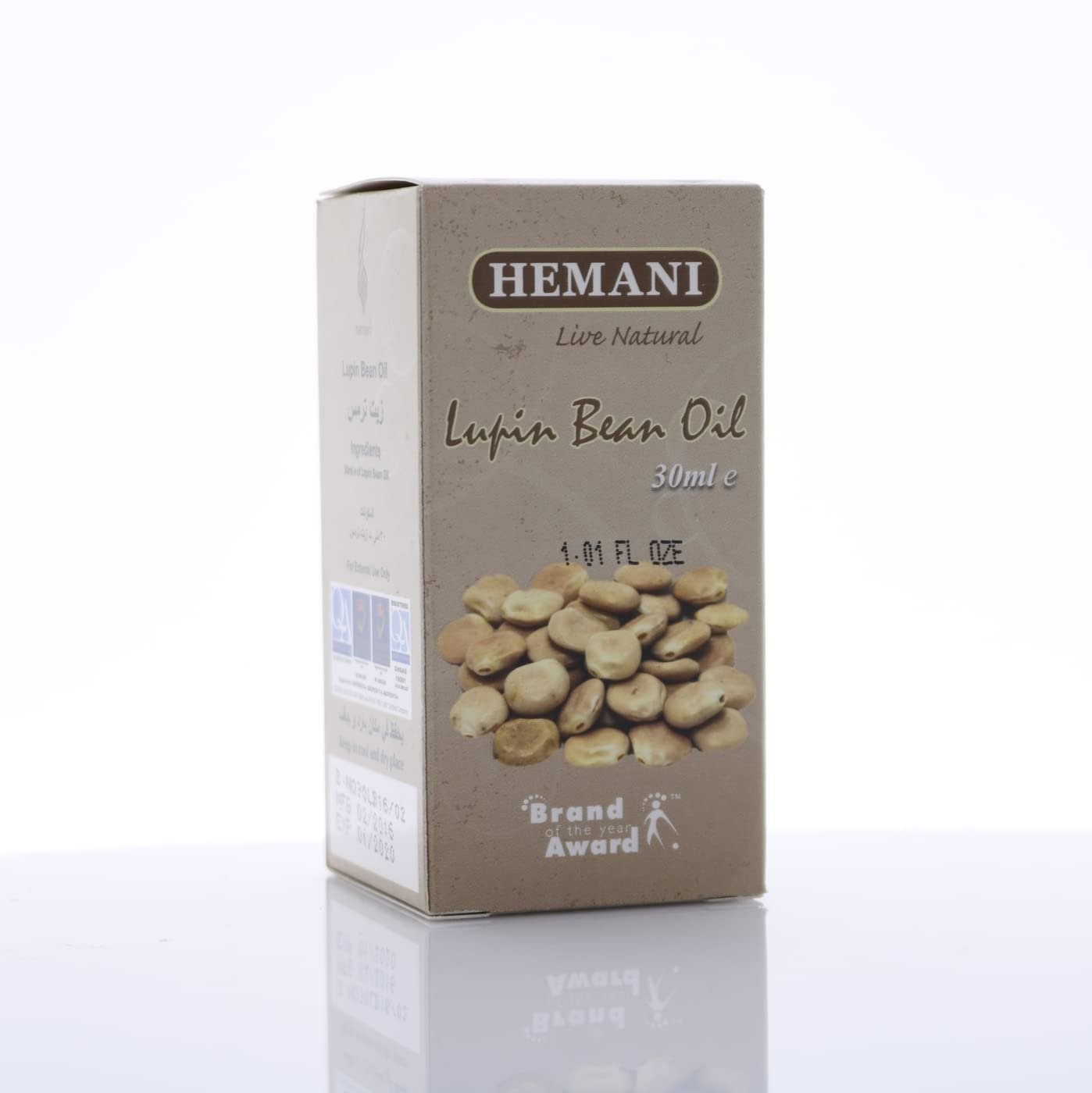 Hemani Lupin Bean Oil 30ml - Lupinus Mutabilis, Nourishing Skin and Hair, Natural Moisturizer, Rich in Antioxidants, Promotes Healthy Glow.