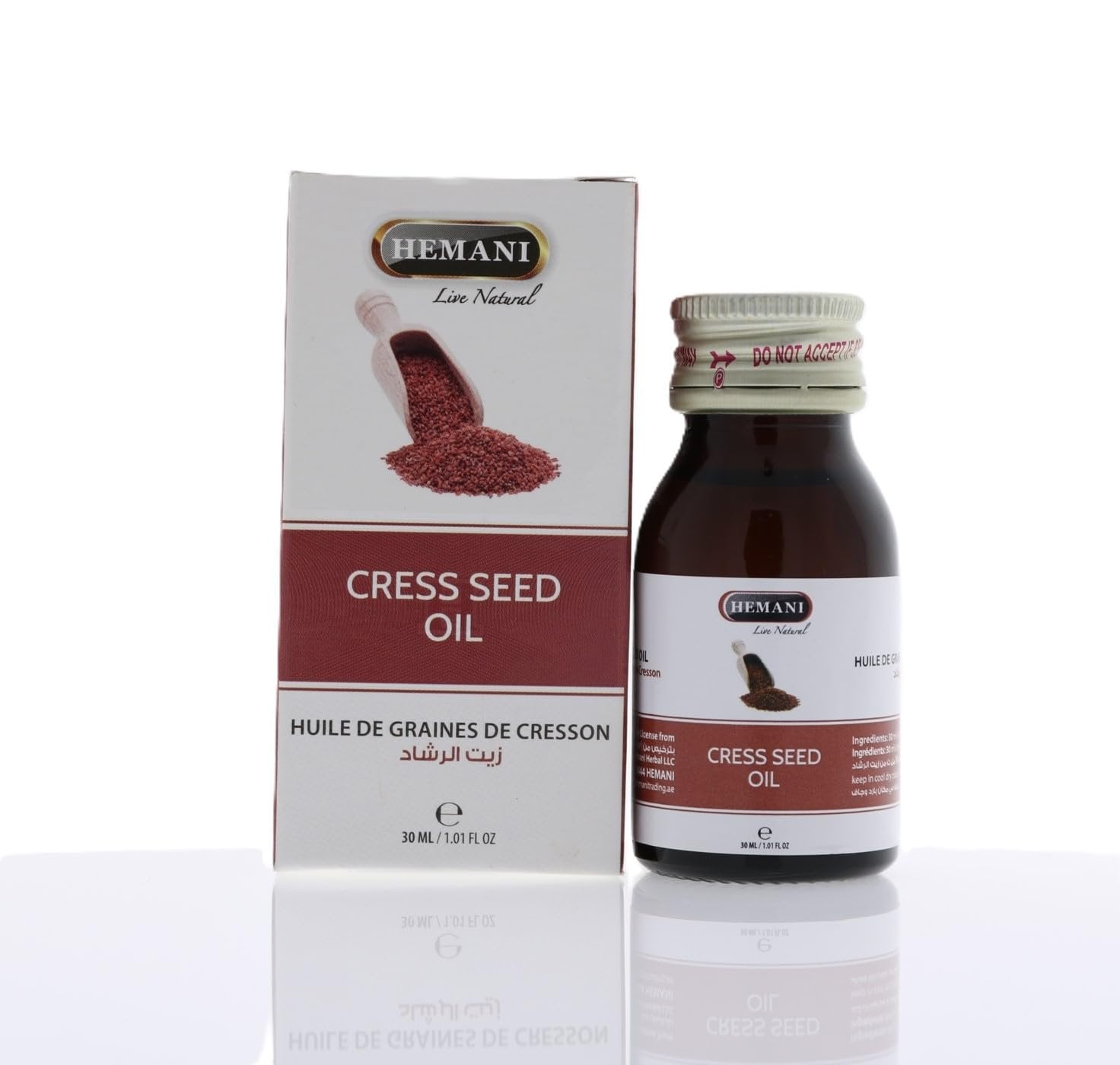 Hemani Cress Seed Oil 30ml- Lepidium Sativum - Natural Wellness, Self-Care & Skin Support - Rich in Antioxidants, Omega-3 & Vitamins