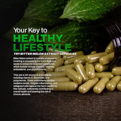 Dr. HERBALIST Bitter Melon Extract Capsules - 400mg, 60 Count | Boosts Immunity, Energy & Vitality | Supports Digestion & Blood Sugar Levels. (Equivalent to 4000mg Bitter Melon Powder)