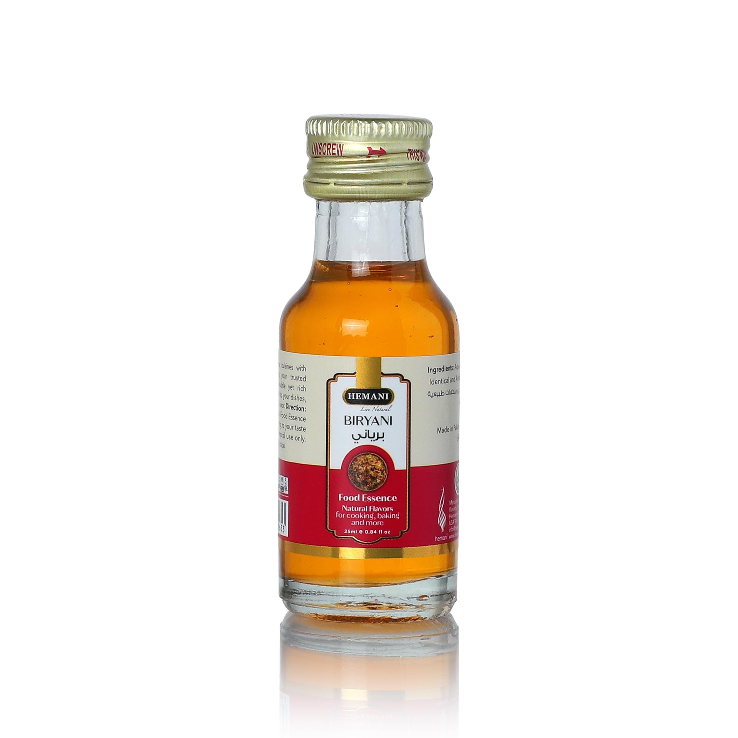 Hemani Biryani Food Essence 25 ml - Halal, Natural, and Concentrated Biryani Flavor for Indian Recipes, Cooking, and Baking - Perfect for Hyderabadi, Lucknowi, and Sindhi-Style Biryani